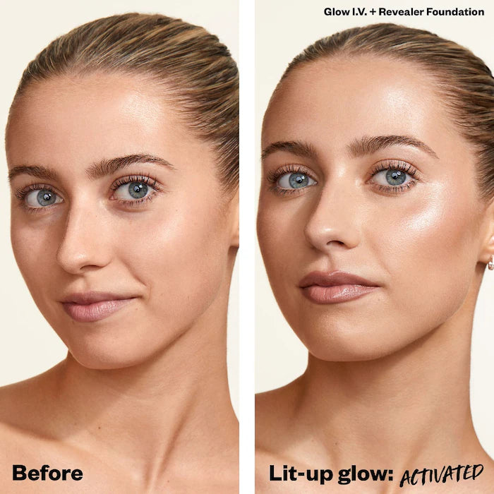 Kosas Glow I.V. Vitamin Infused Illuminator - Hydrating Face Highlighter for Dewy Makeup Look | Perfect for Daily Wear & Special Occasions