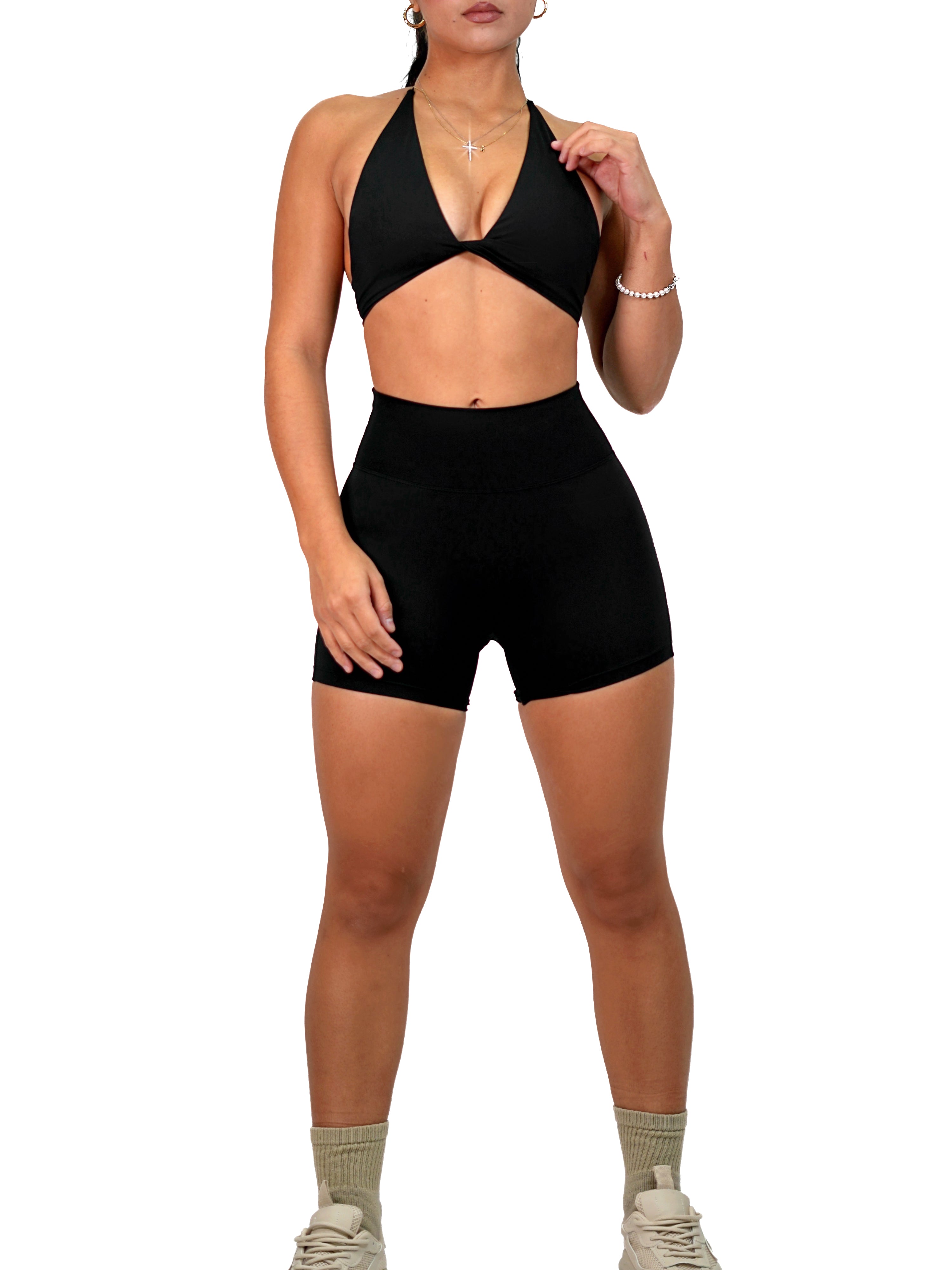 Buttersoft Scrunch Booty Shorts for Women - High Waisted Yoga Shorts with Butt Lifting Design - Black - Perfect for Workout, Yoga, Gym & Lounge