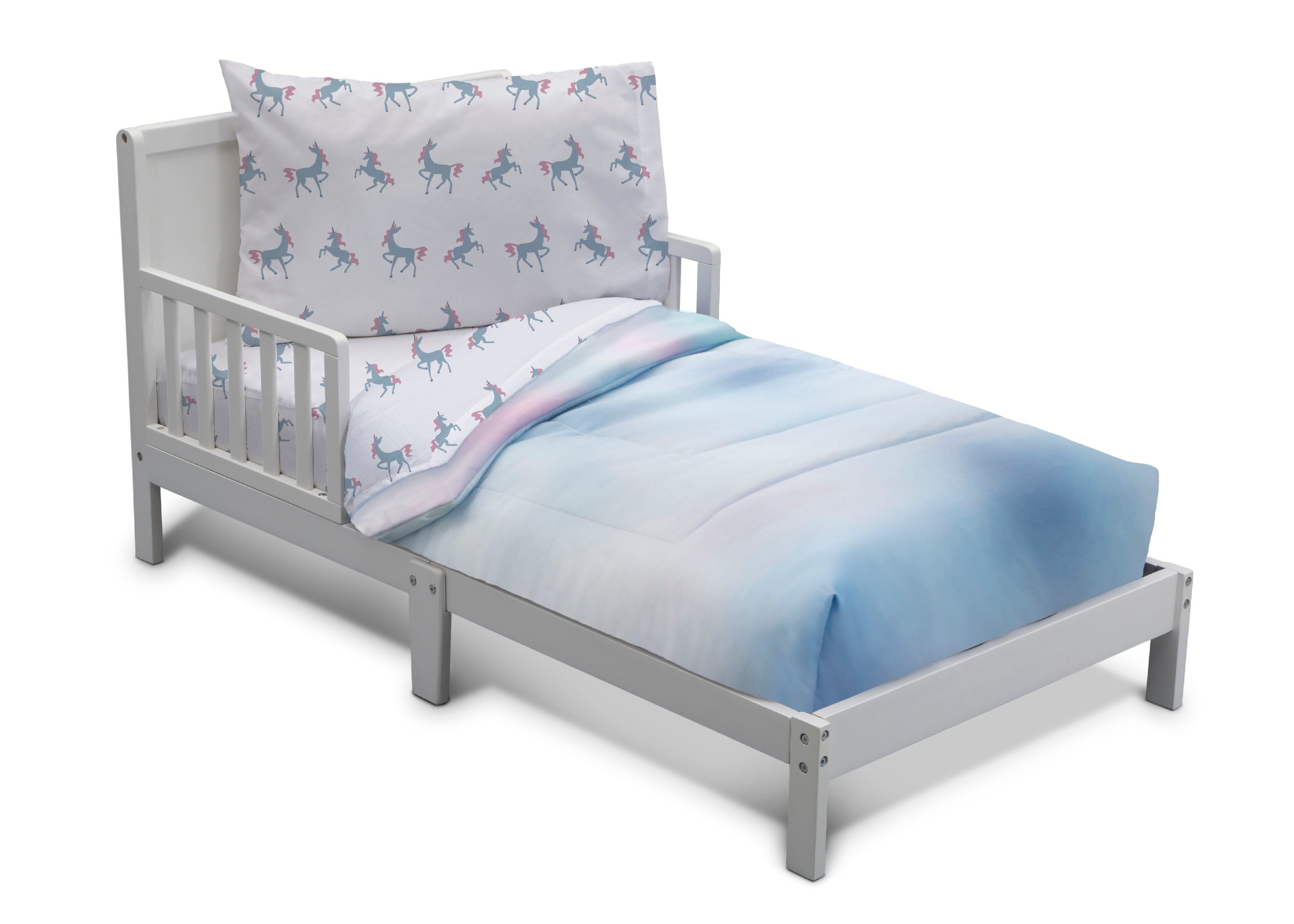 4-Piece Toddler Bedding Set for Girls - Soft Crib Bed Sheets, Pillowcase & Blanket - Perfect for Nursery, Daycare & Toddler Room Decor
