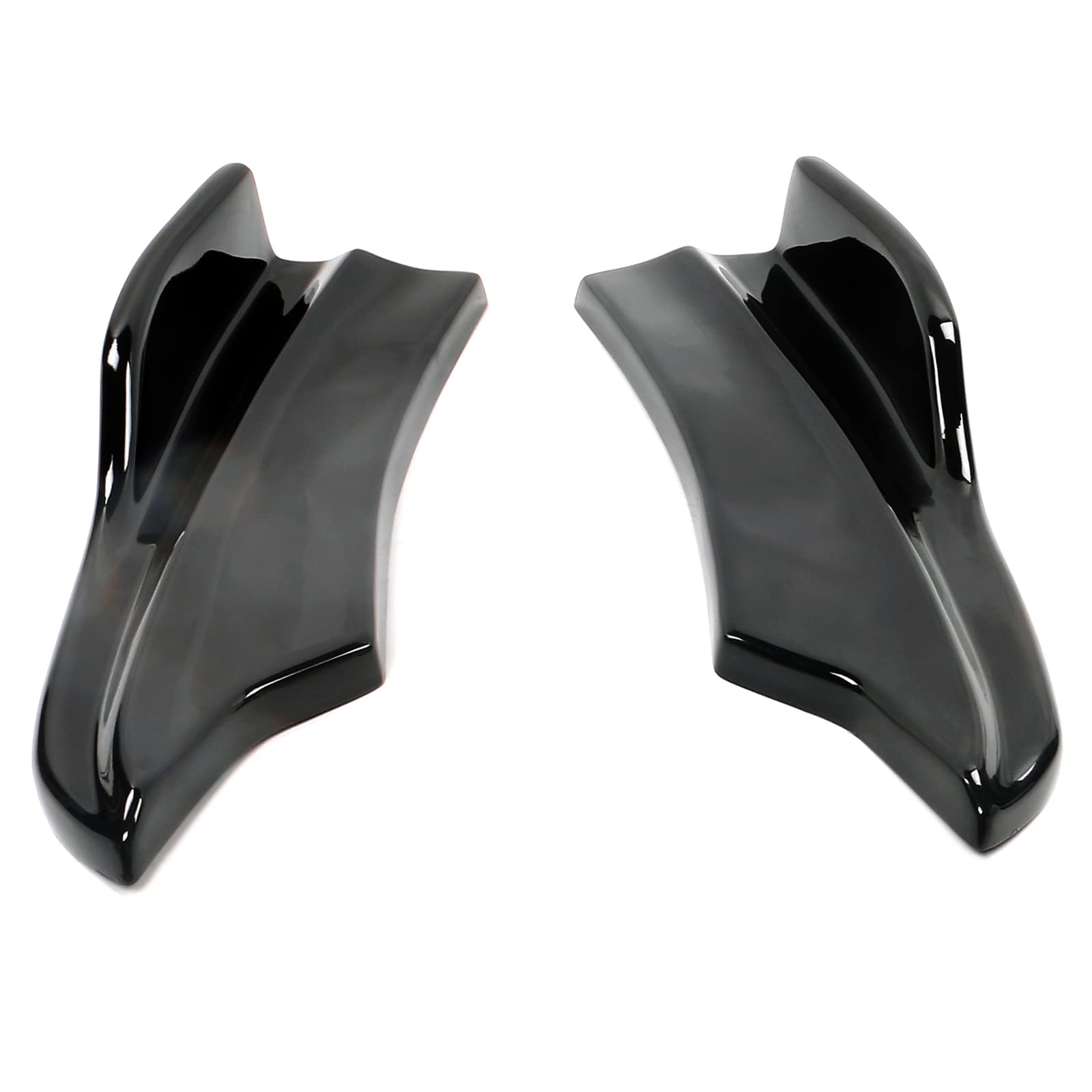 FREEMOTOR802 Rear Diffuser for 2020-2023 Dodge Charger Widebody - Gloss Black PP Bumper Lip with 4 Fins & Side Apron Spats | IKON Style Upgrade | Enhances Aerodynamics & Sporty Look for Street Racing & Car Shows