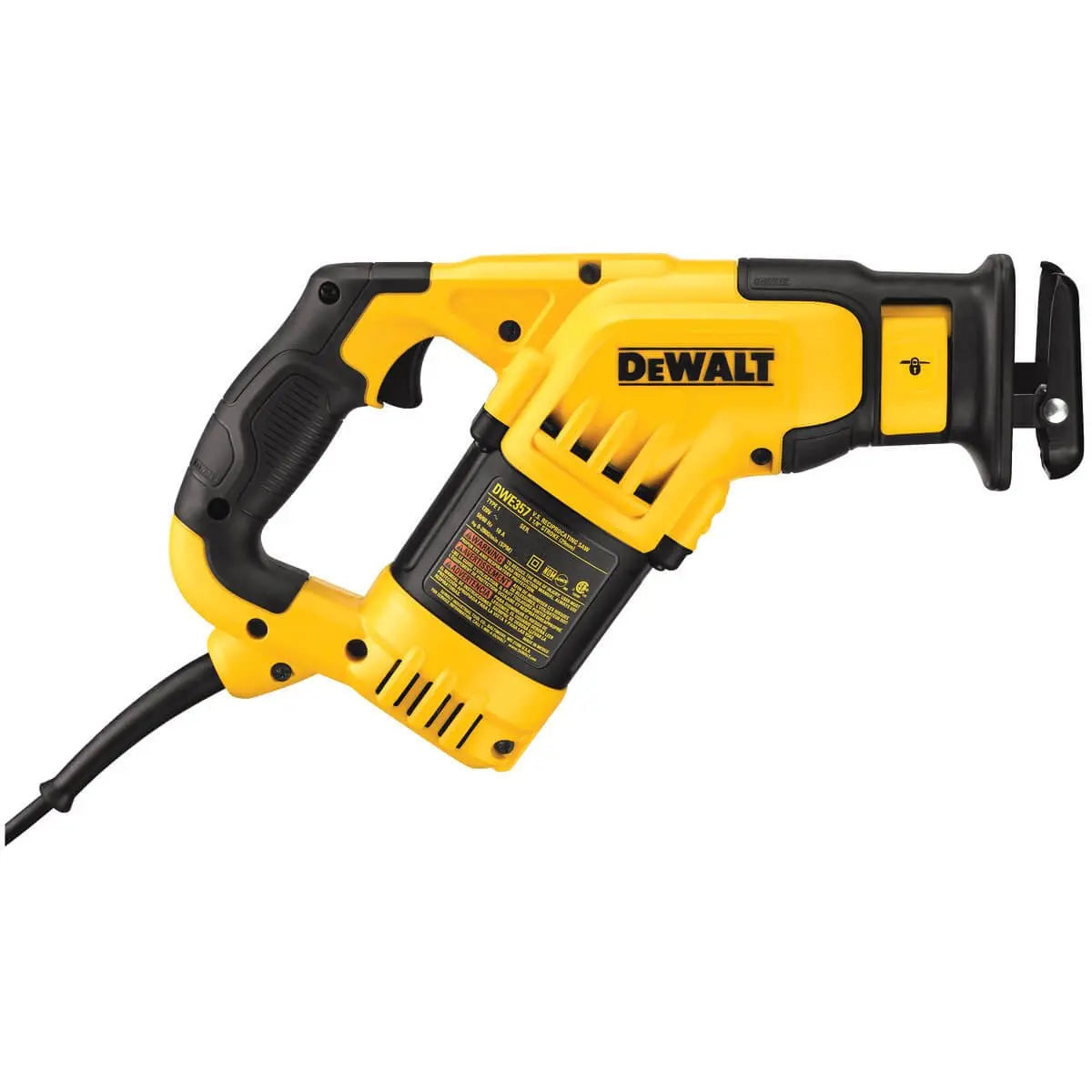 DEWALT DWE357 12 Amp Compact Reciprocating Saw - Powerful Corded Electric Saw for Wood, Metal & Demolition Cutting - Ideal for Construction, Remodeling & DIY Projects