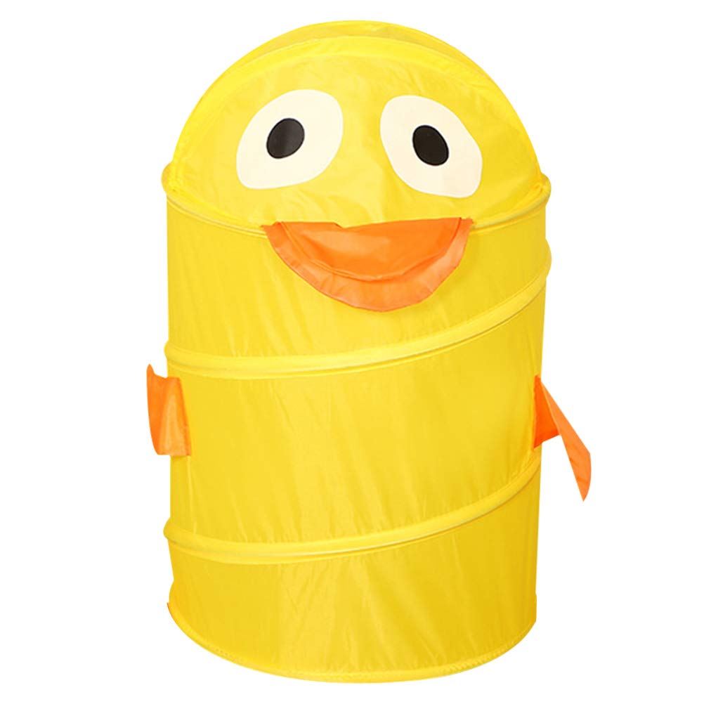 Cabilock Foldable Laundry Basket with Cartoon Duck Design - 1PC Storage Organizer for Kids Room, Bathroom & Nursery - Perfect for Toys, Clothes & Household Items