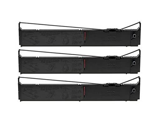 Compatible Black Printer Ribbons for DFX-9000 Series - 3 Pack (S015384_3PK) | High-Quality Replacement Ink Ribbons for Office Printing & Labeling