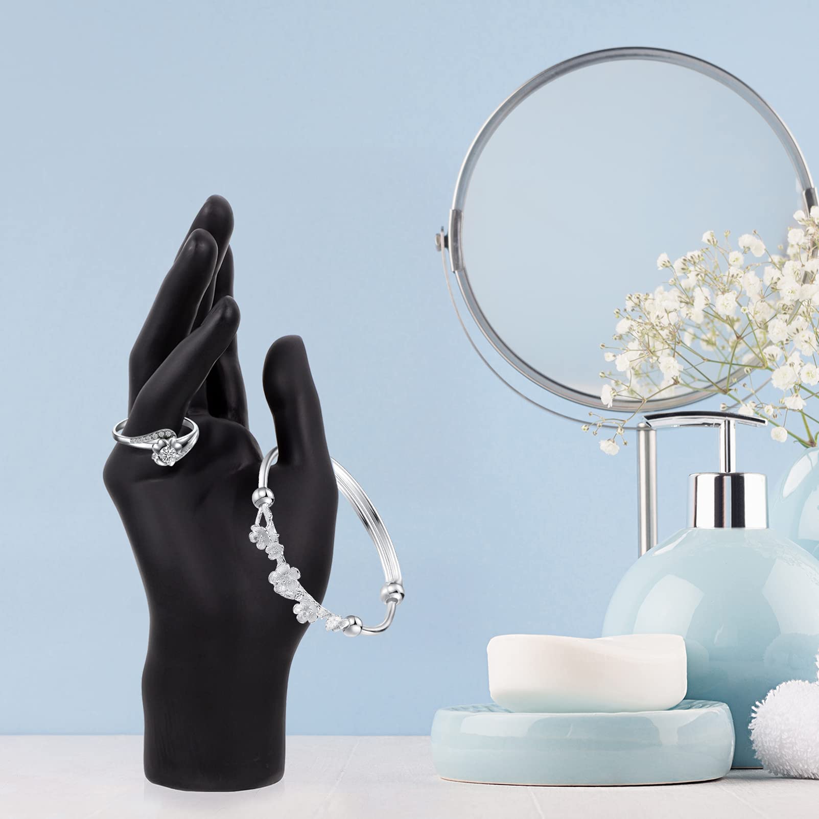 Cabilock 1pc Ring Display Hand Model - Jewelry Holder Stand for Bracelets & Rings - Perfect for Jewelry Stores, Boutiques, and Home Display
