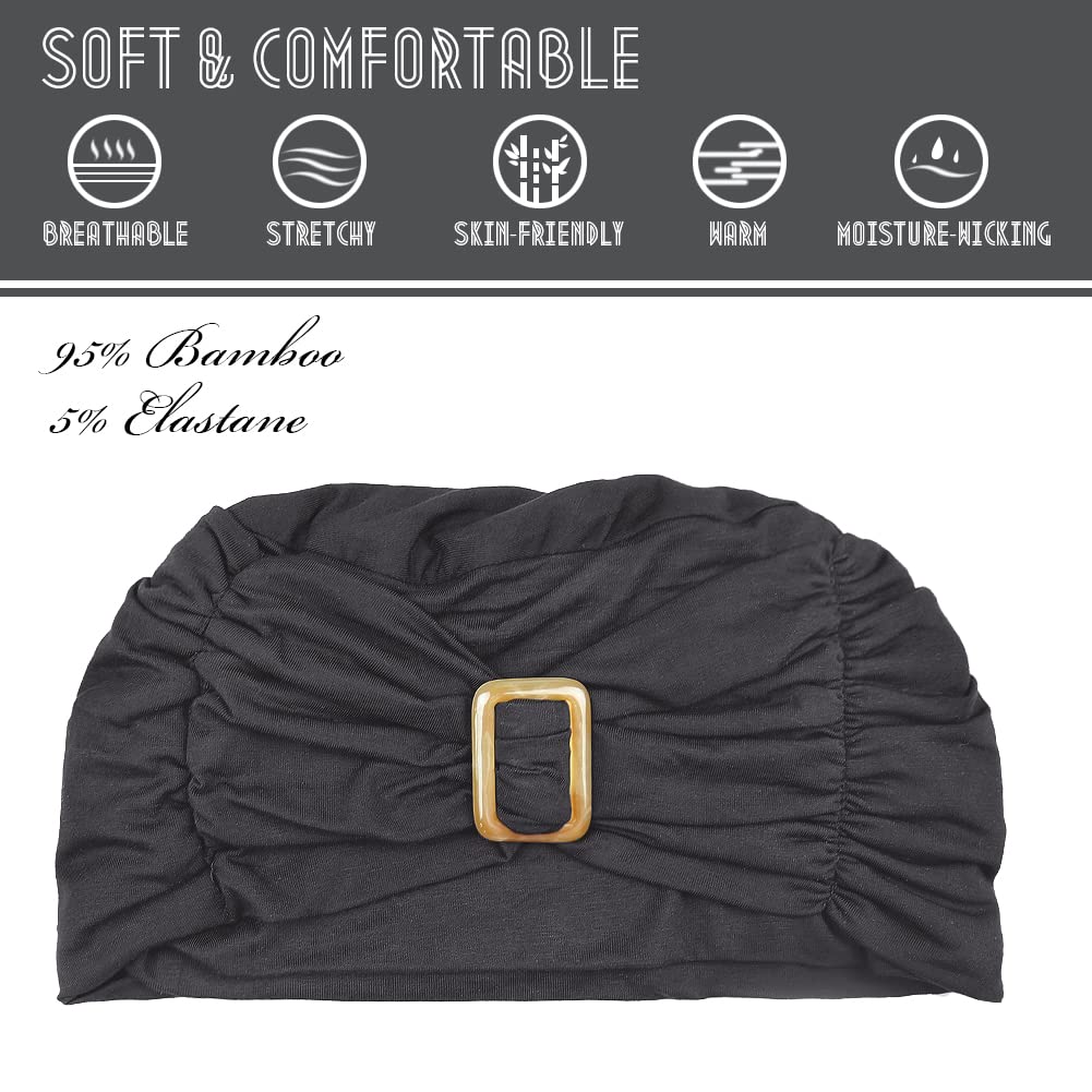 Soft & Stylish Chemo Turban Headwear for Women - Warm Beanie Hats for Cancer Patients - Perfect for Cold Weather, Chemotherapy & Everyday Comfort