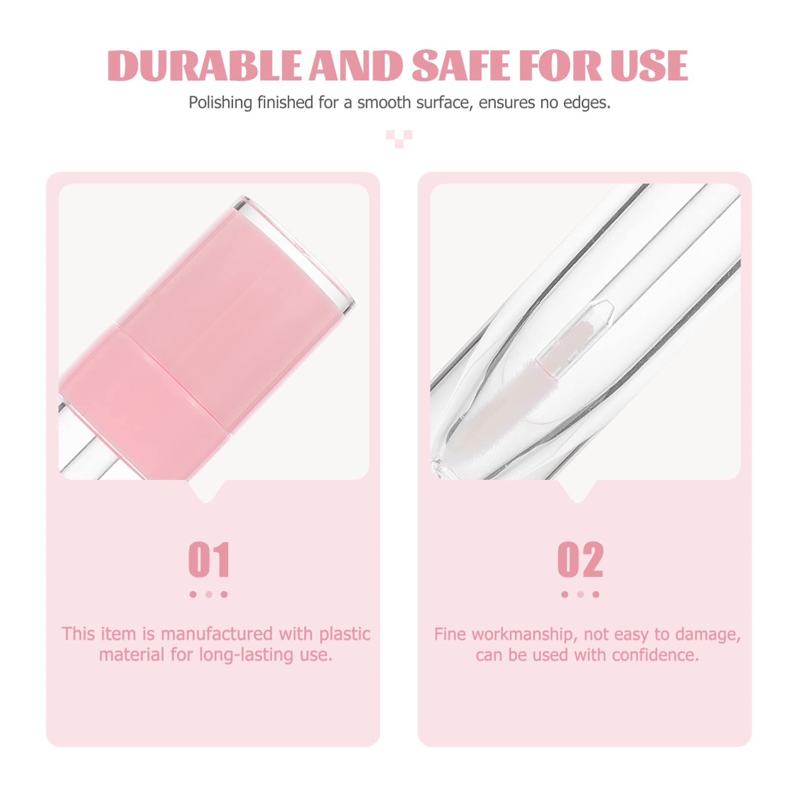 6pcs Empty Round Lip Gloss Tubes - Refillable Lip Glaze Containers for DIY Lipstick, Lip Honey & Cosmetics | Perfect for Makeup Artists, Salons & DIY Beauty Projects