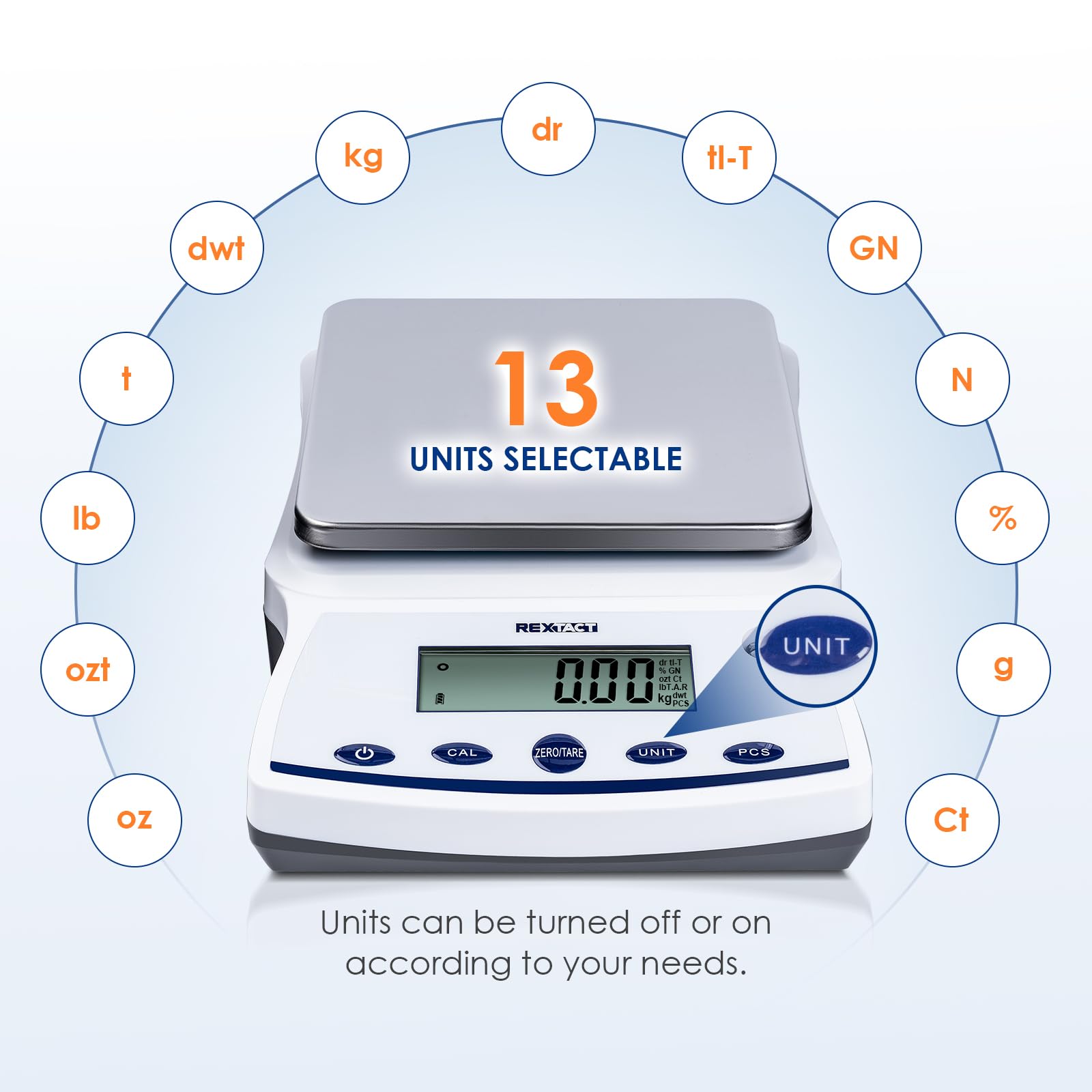 High Precision Digital Scale 0.01g to 5000g, Lab Analytical Balance with 0.01g Accuracy - Perfect for Jewelry Weighing, Pharmacy Measurements & Scientific Laboratory Use