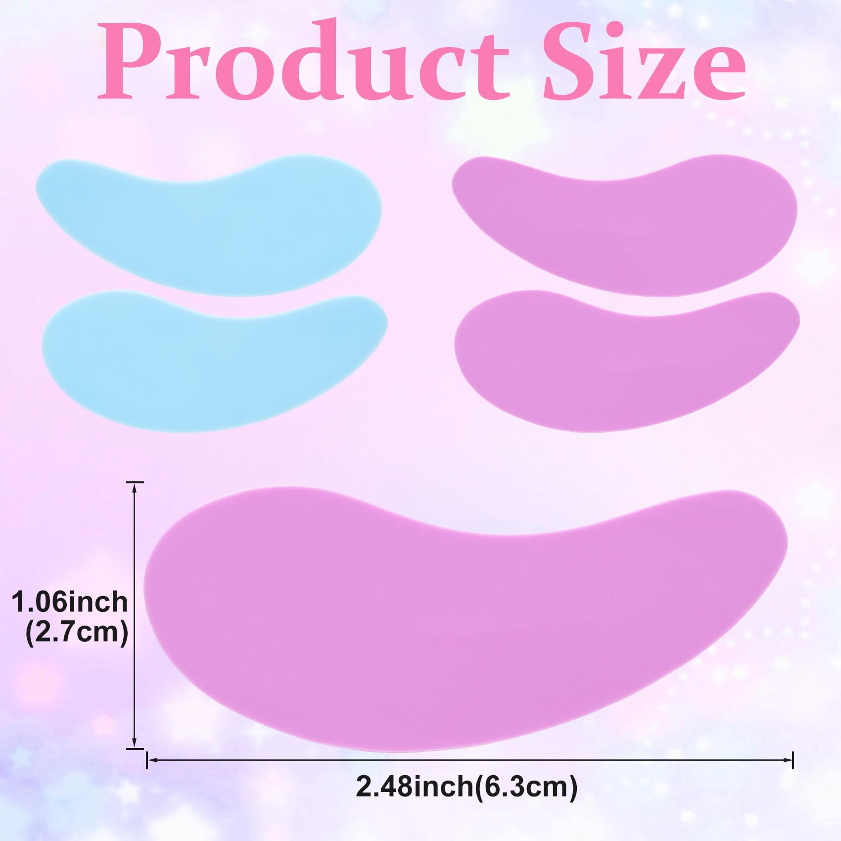 4 Pairs Reusable Silicone Under Eye Patches for Wrinkles, Fine Lines & Puffiness - Blue & Purple Eye Masks for Skin Care & Dark Circles - Perfect for Spa, Travel & Nighttime Skincare Routine