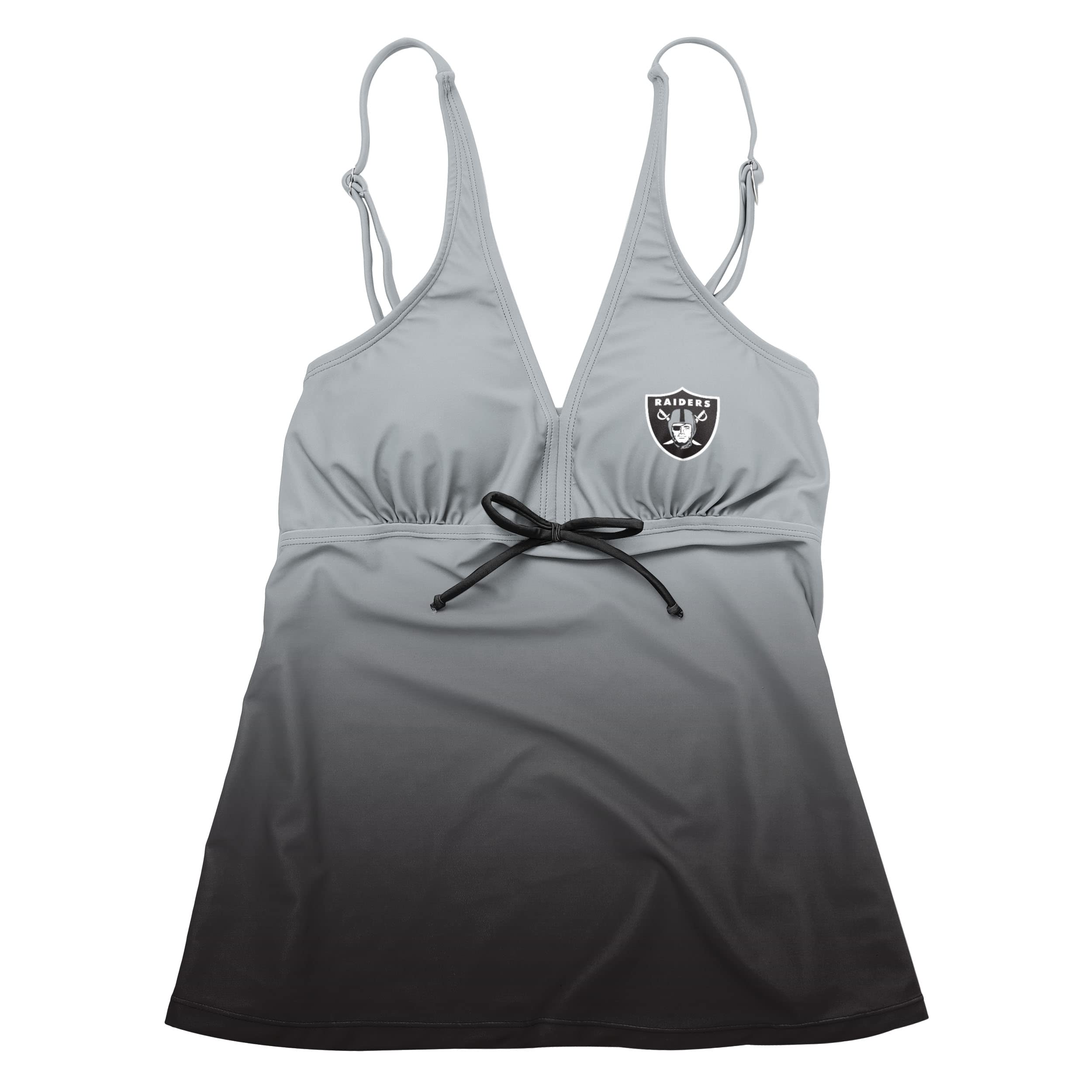 Las Vegas Raiders NFL Women's Gradient Tankini Top - Official Licensed Football Swimwear for Pool, Beach & Game Day Outfits