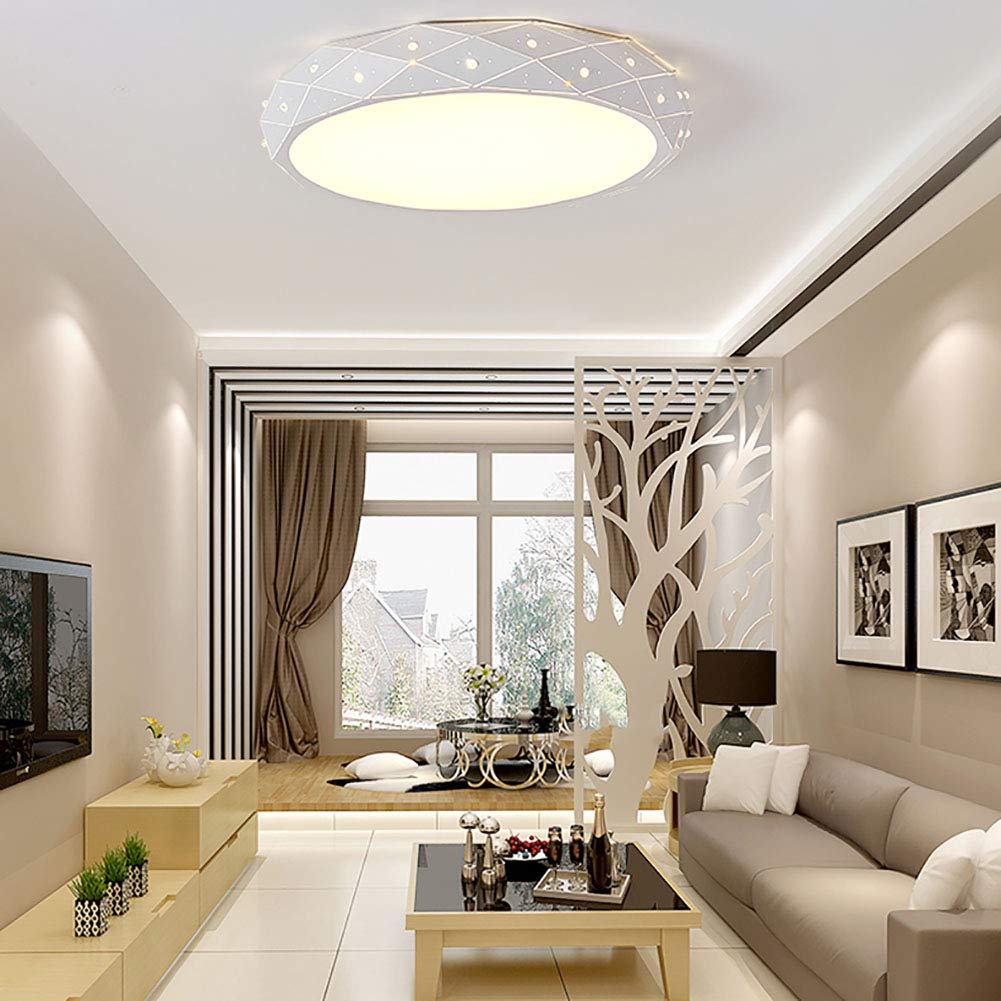 Modern LED Ceiling Lamp for Bedroom & Living Room - Warm White Light, Creative Iron Design, Romantic Ambience Lighting | Perfect for Home Decor, Relaxation & Cozy Atmosphere