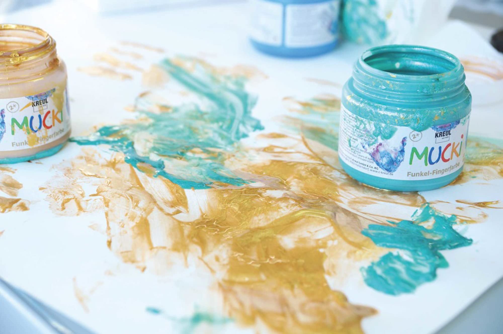 Mucki Sparkle Finger Paint Fairy Dust - Non-Toxic Washable Glitter Paint for Kids, Arts & Crafts, DIY Projects - Perfect for Birthday Parties, Classroom Activities & Creative Play
