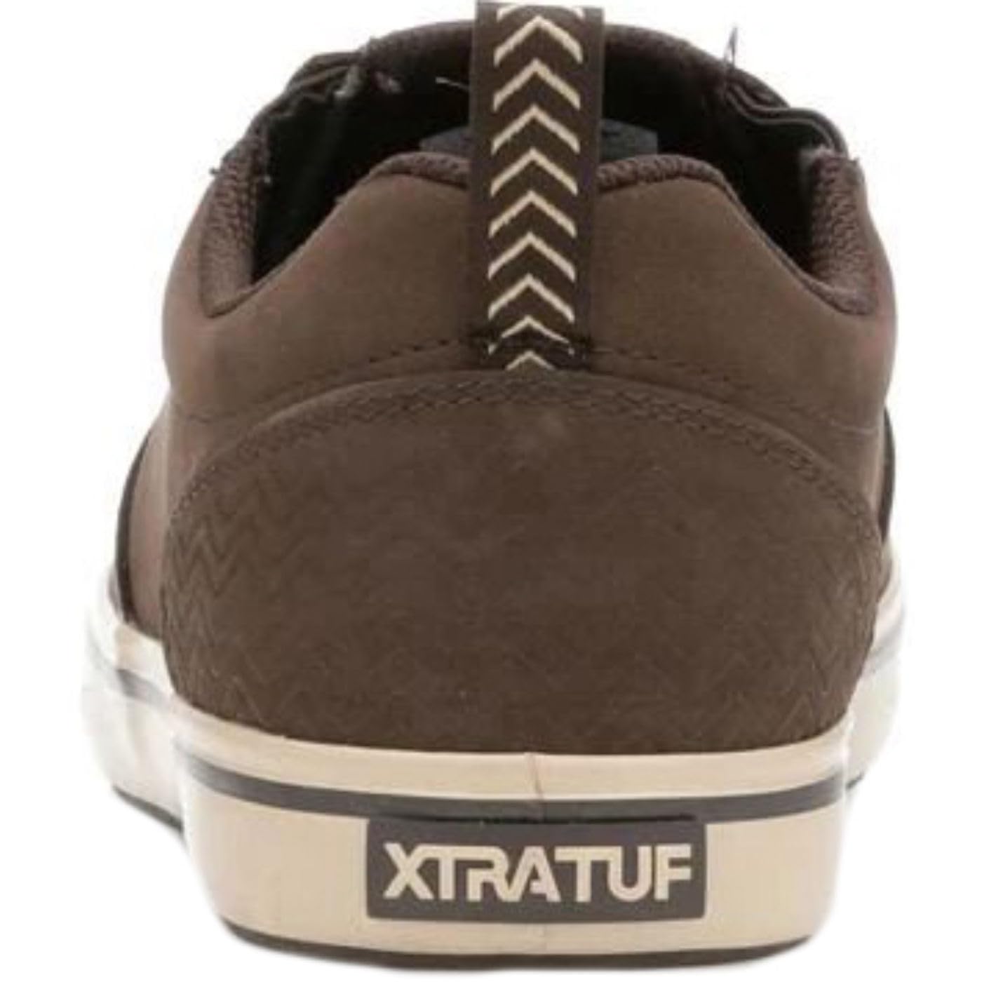 XTRATUF Sharkbyte Men’s Nubuck Leather Deck Shoes - Non-Slip Boat Shoes for Fishing & Sailing - Chocolate Brown (22501) Size 12 - Durable Water-Resistant Deck Footwear for Men