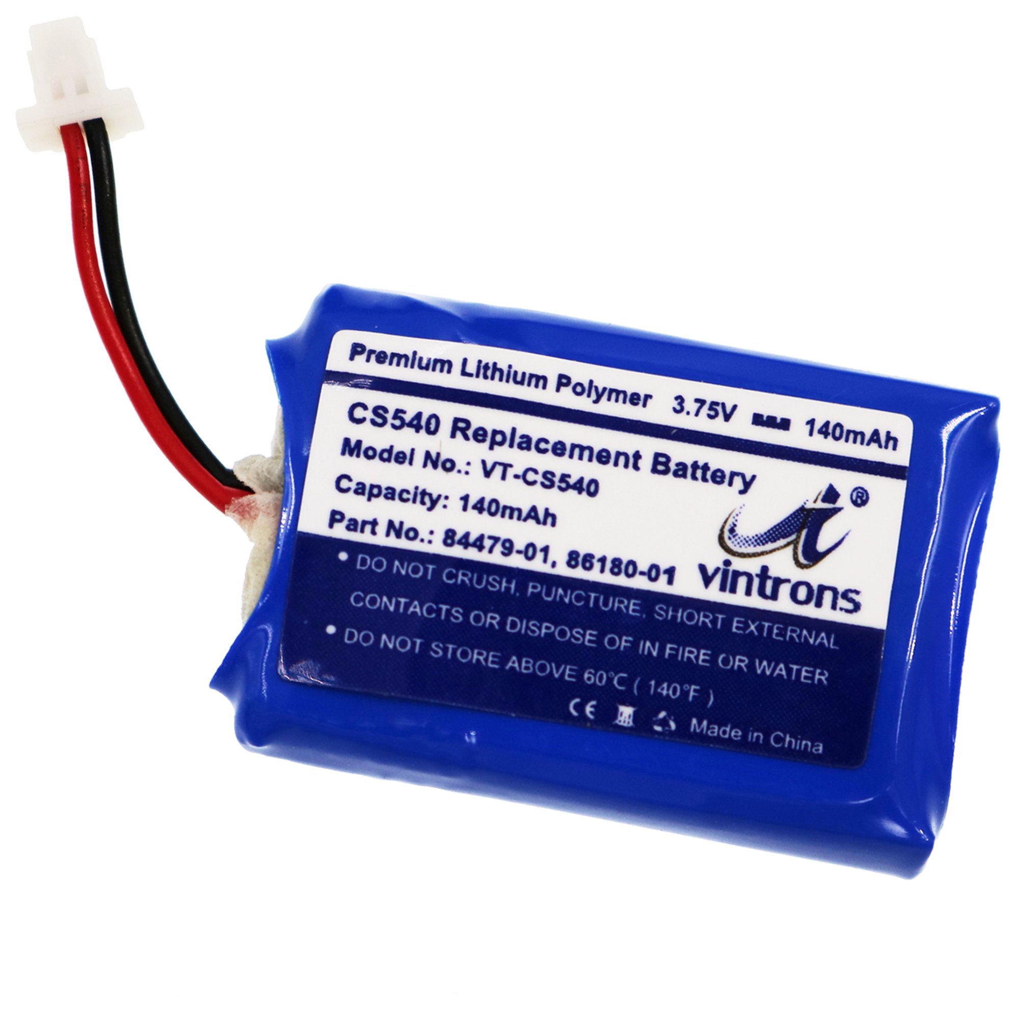 Plantronics CS540 & C054 Replacement Battery - Compatible with VINTRONS 86180-01 & 84479-01 - Long-Lasting Power for Wireless Headsets - Perfect for Office, Call Centers & Remote Work