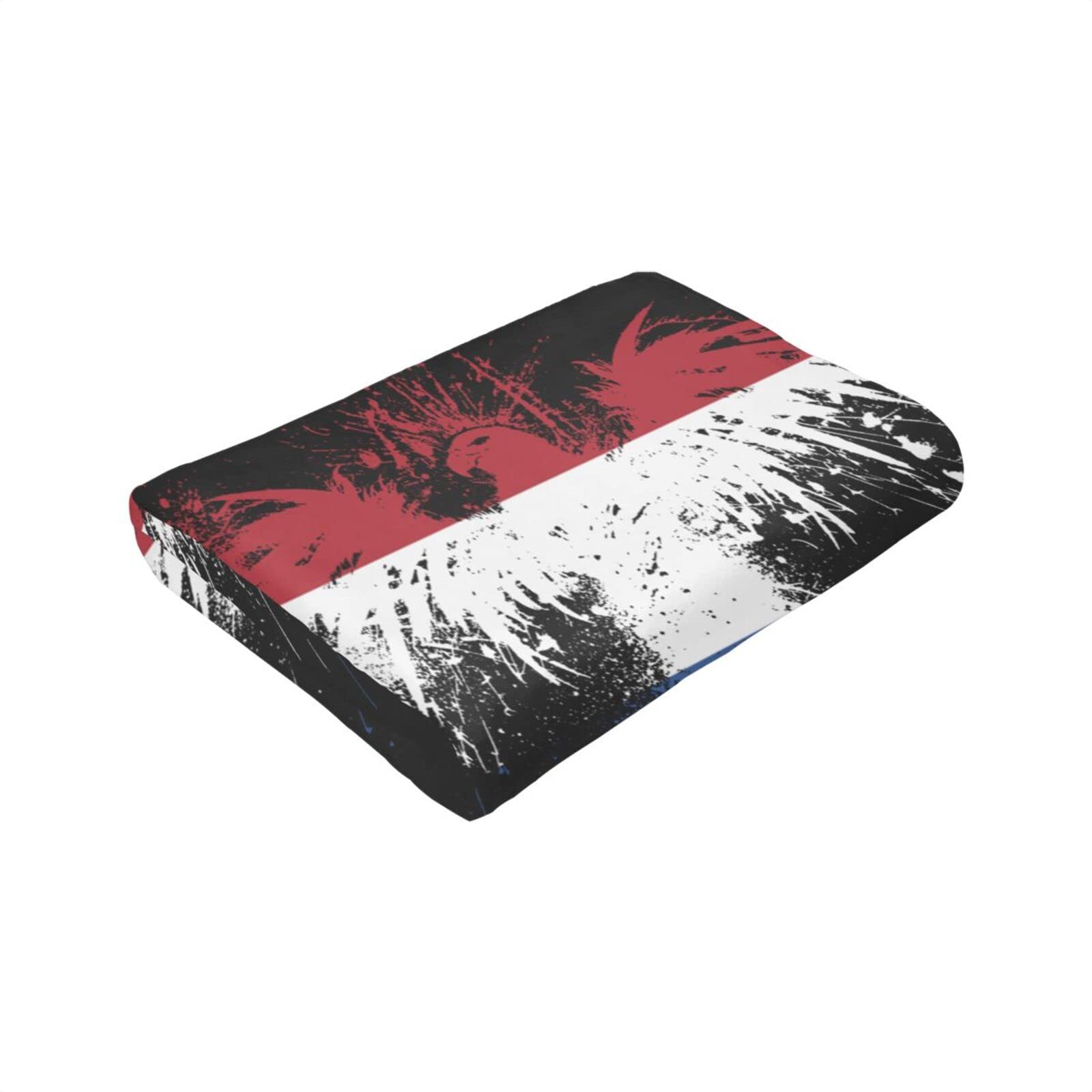 HUFURI Eagle Netherlands Flag Flannel Fleece Throw Blanket - Ultra Soft & Cozy 60
