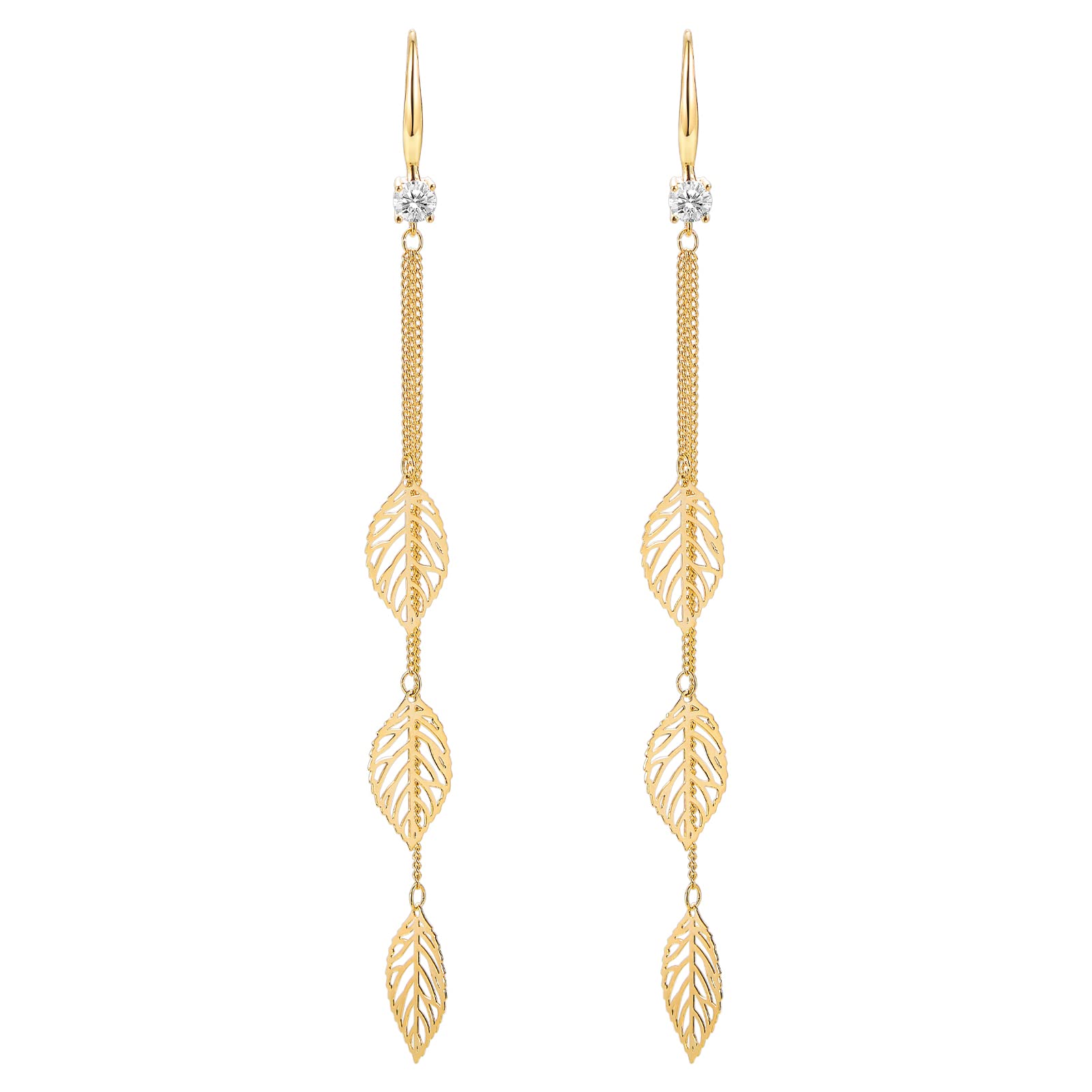 14K Gold Plated Boho Chandelier Drop Earrings for Women - Geometric Statement Dangle Earrings with Chain Tassel Design | Perfect for Parties, Weddings & Everyday Fashion Accessories