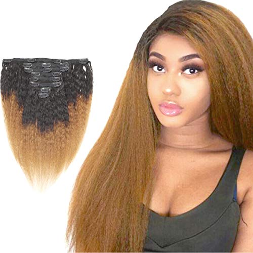 Kinky Straight Clip in Hair (1B/30)