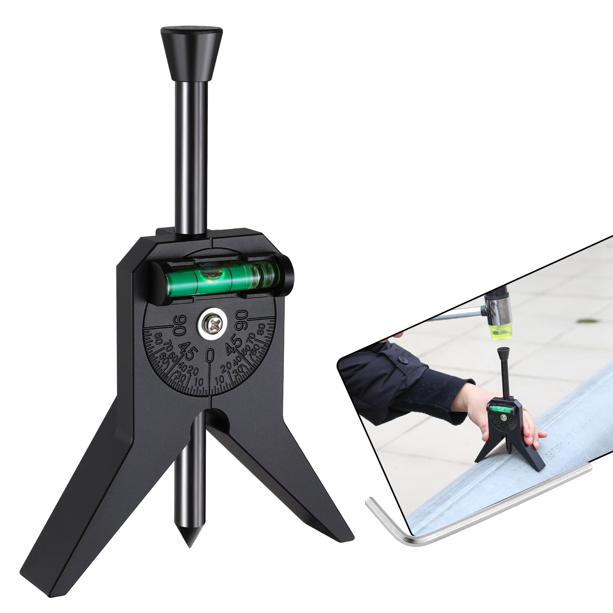 Magnetic Pipe Center Finder Tool - Adjustable Y-Shape Design for Measuring 0.5