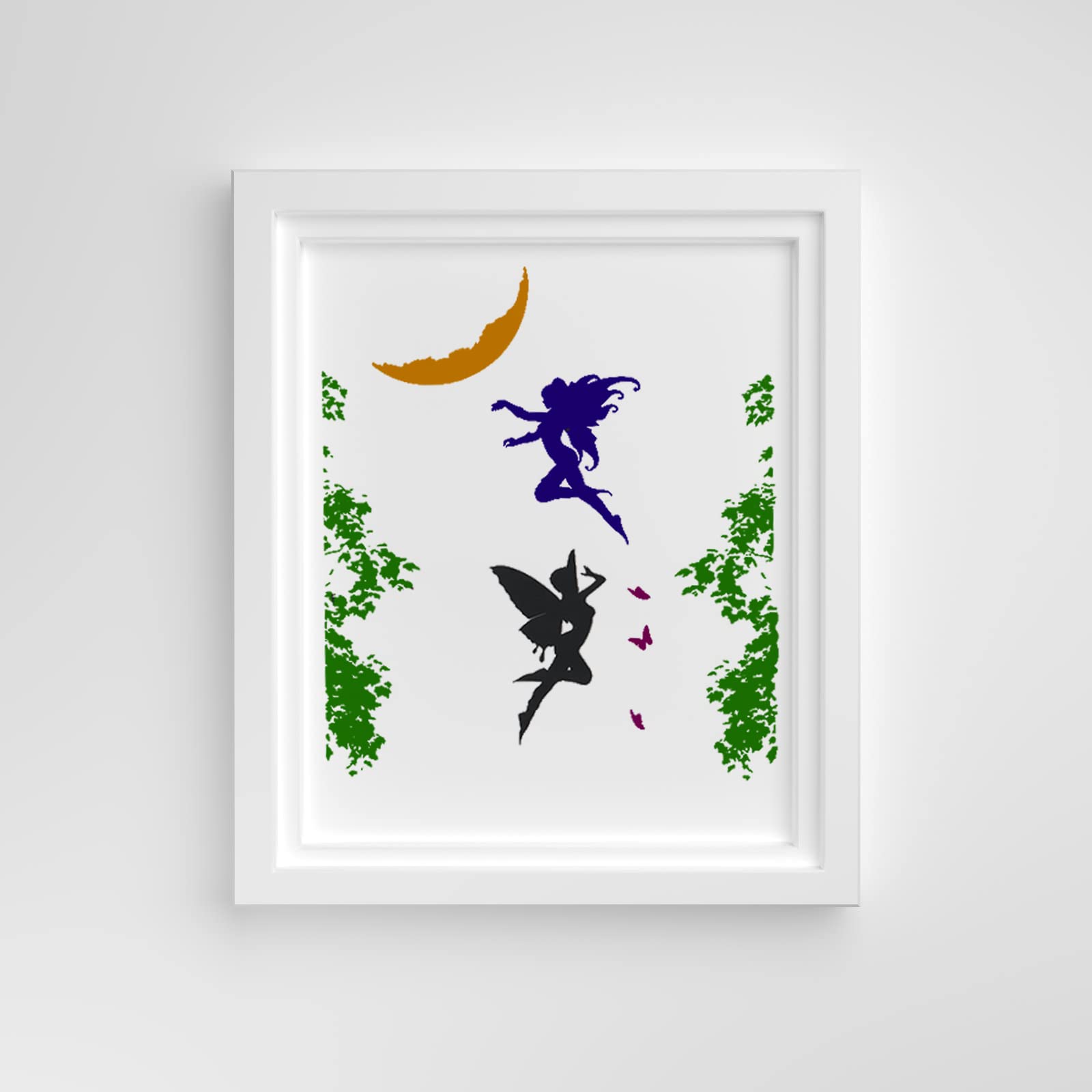 Fairy Moon & Butterfly Wings Clear Stamps for Card Making - DIY Scrapbooking, Photo Album Decorations - Perfect for Handmade Greeting Cards, Journaling & Craft Projects