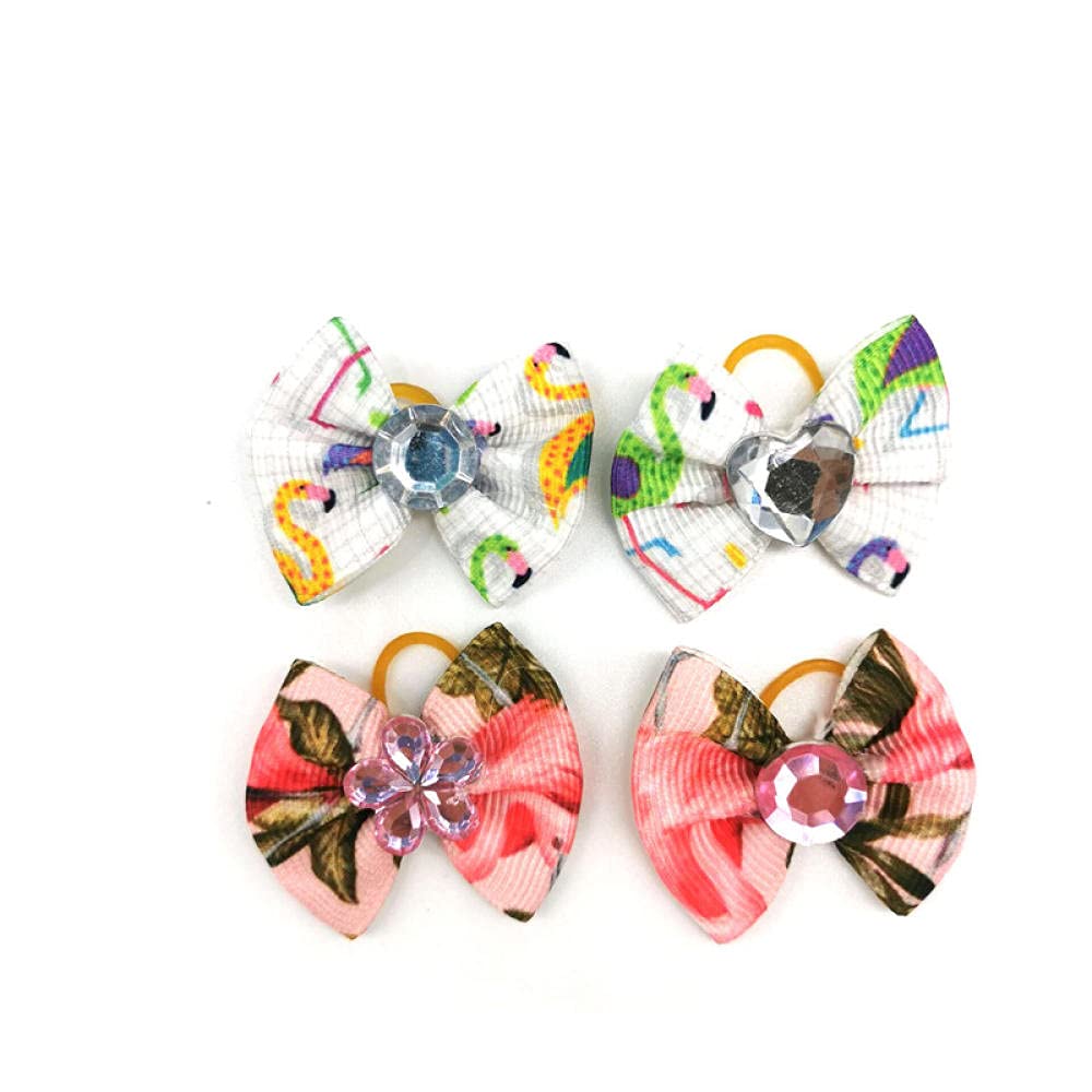 20PCS Handmade Dog Hair Bows & Clips - Pet Grooming Accessories for Small Dogs - Perfect for Parties & Daily Styling