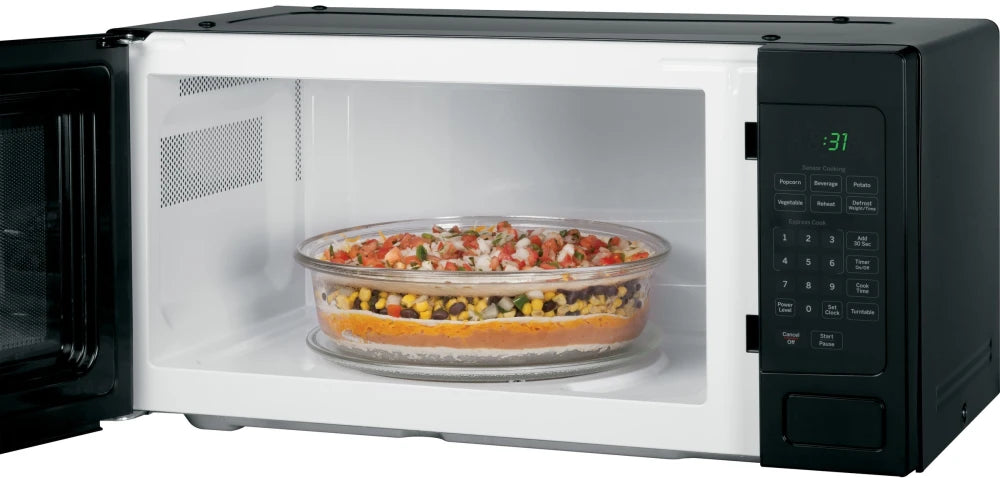 GE Profile 24-Inch Countertop Microwave Oven in Black (PEM31DFBB) - Perfect for Small Kitchens, Dorms & Office Spaces