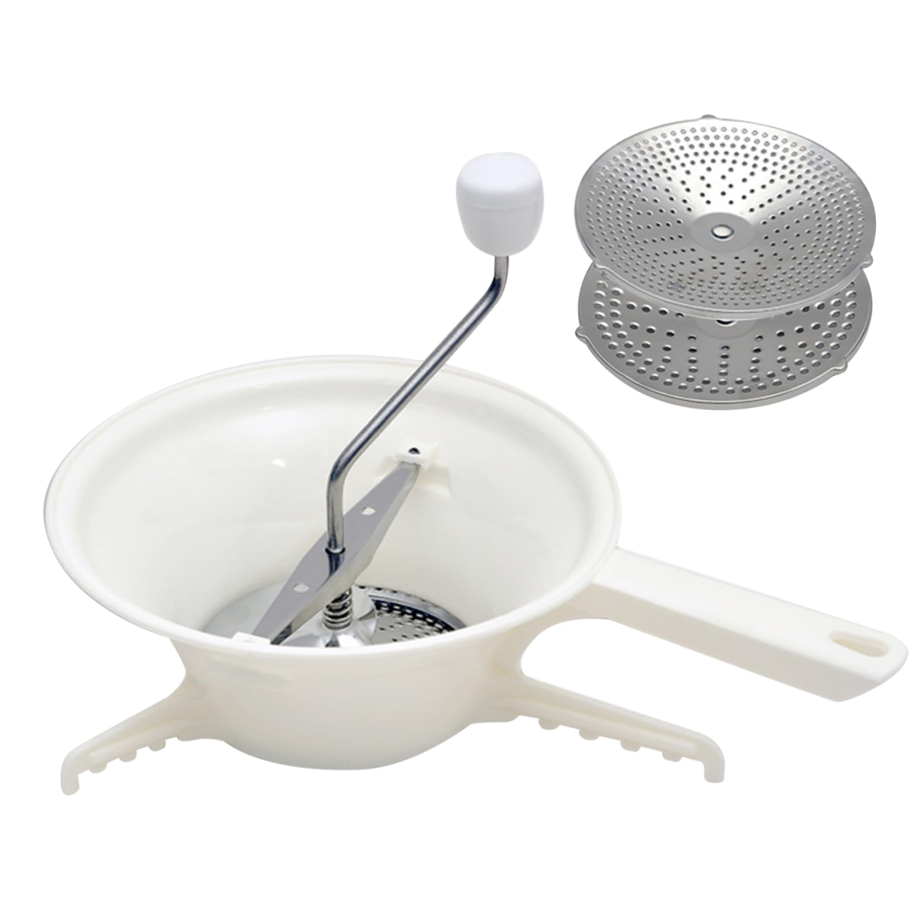 Premium 3-in-1 Plastic Food Mill with 3 Grinding Discs - Perfect for Canning, Making Tomato Sauce, Applesauce, Puree, Mashed Potatoes, Jams & Baby Food - Ideal for Home Kitchens, Restaurants & Food Preservation