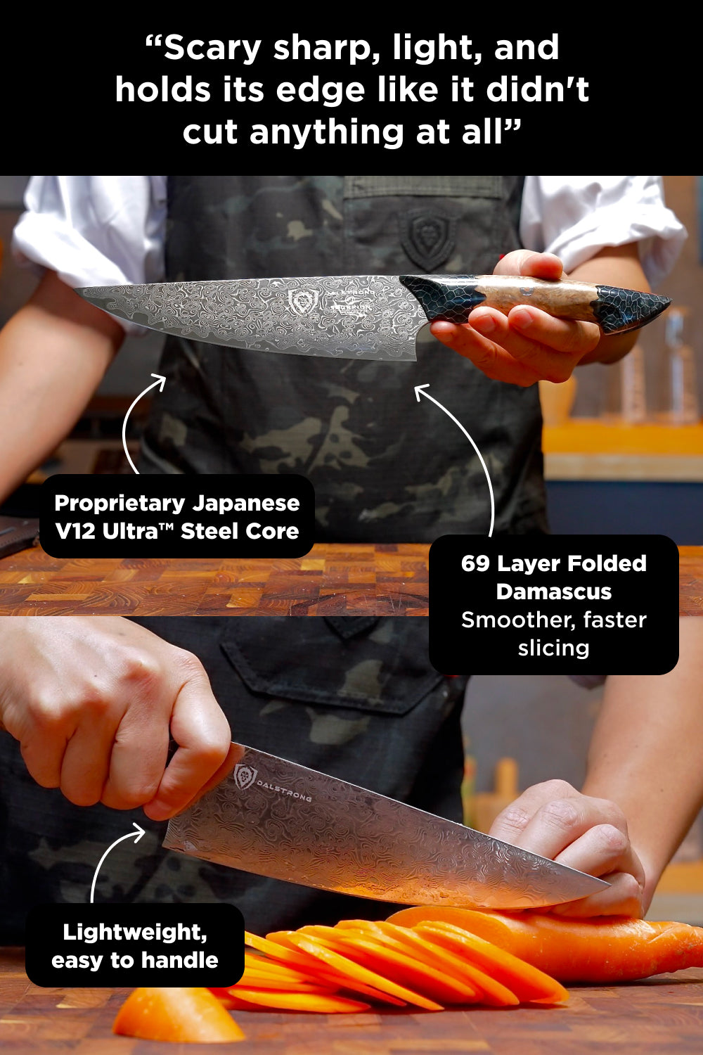 Dalstrong Scorpion Series Venom 8-Inch Chef Knife - Professional Kitchen Knife for Slicing, Dicing & Chopping - Perfect for Home Cooks & Professional Chefs