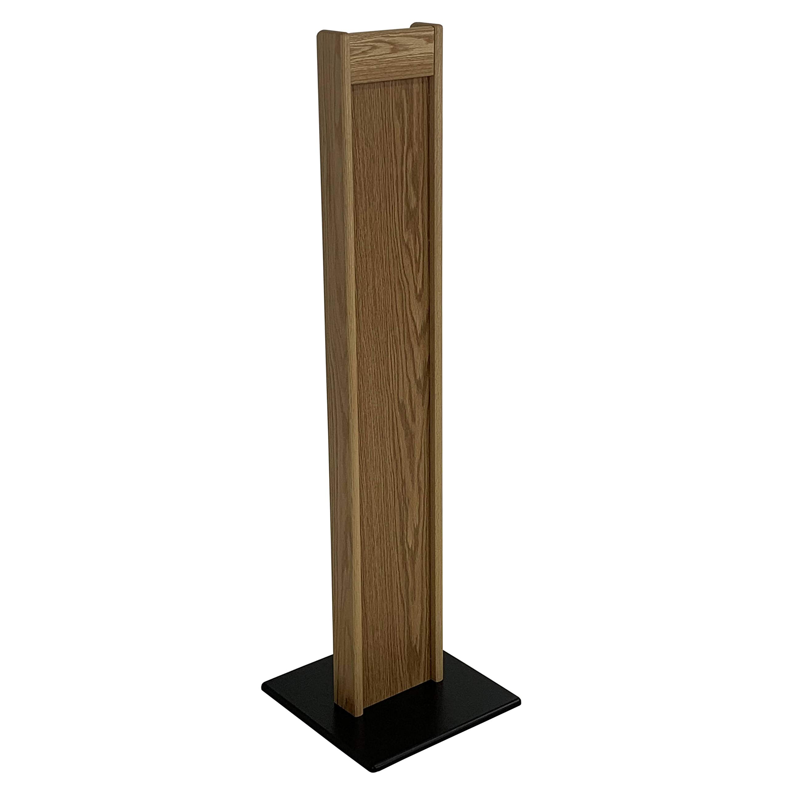 Premium Wooden Mallet Hand Sanitizer Dispenser with Floor Stand - Light Oak Finish (HSS1LO) | Touchless Sanitizing Solution for Home, Office, and Public Spaces
