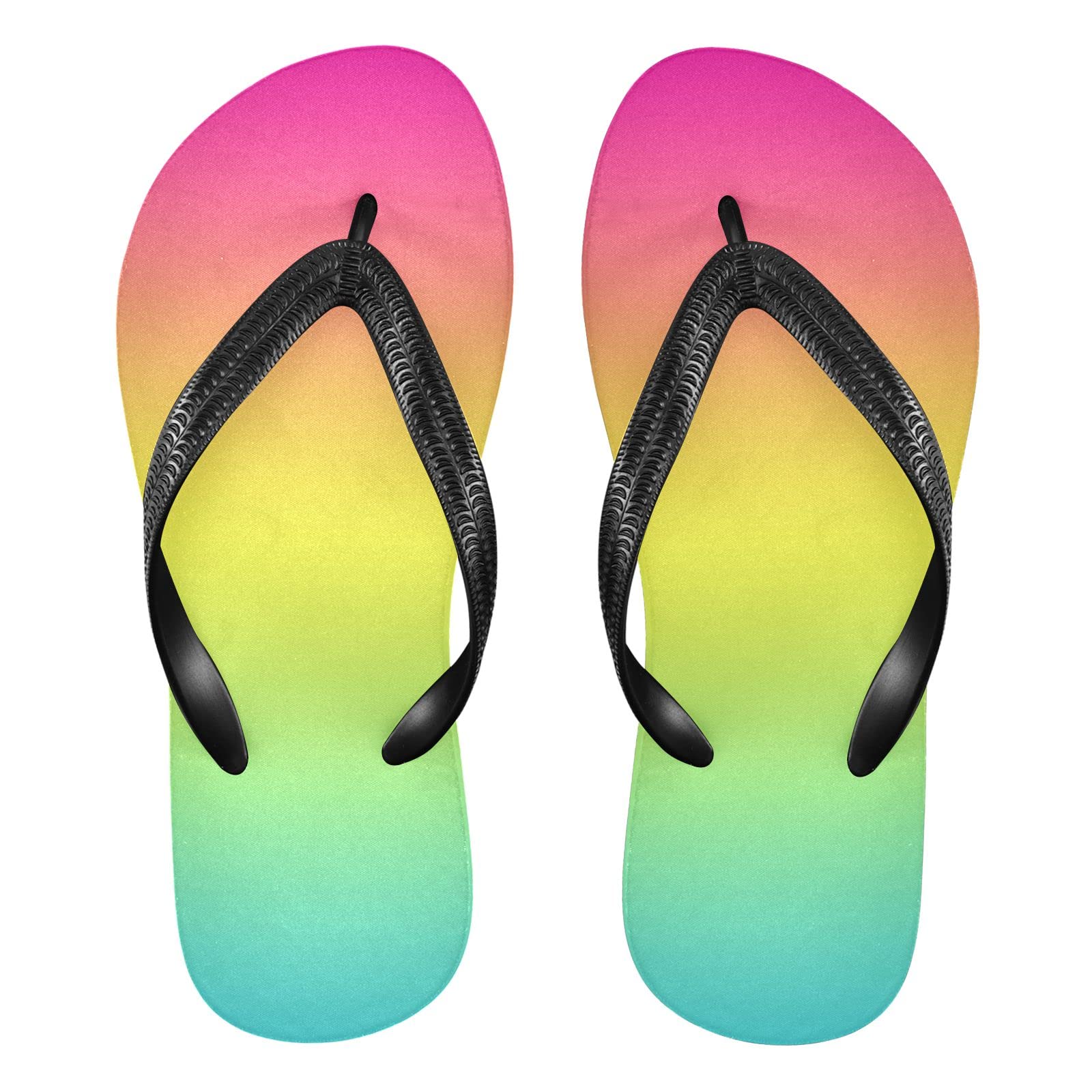 **Men's & Women's Kigai Sandal Flip Flops - Comfortable Beach Slippers, Shower Shoes with Vivid Color Patterns - Perfect for Beach, Pool & Summer Outings**