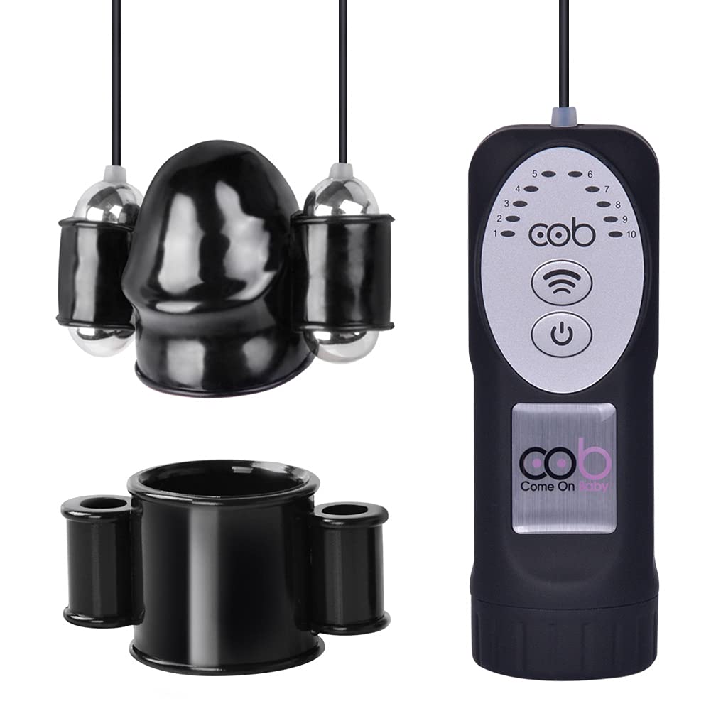 Dual Penis Head Vibrator & Glans Massager - Cob Vibrating Male Masturbator with Multi-Speed Bullet Vibrators - Intimate Couples Sex Toy for Enhanced Pleasure & Sensual Massage - Perfect for Solo Play or Partnered Exploration