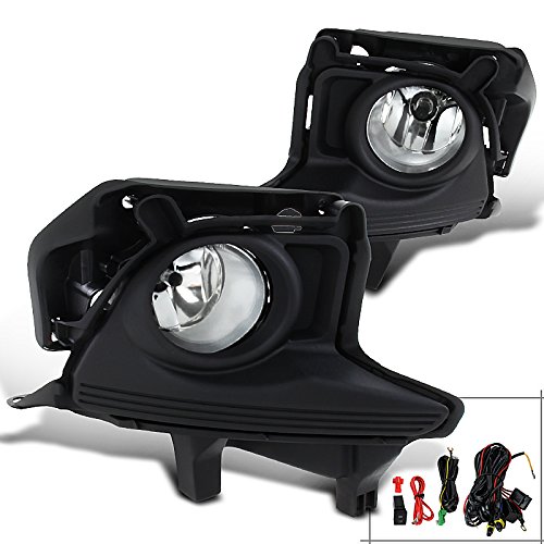 Spec-D Tuning Clear Bumper Fog Lights for Toyota Highlander - LF-HLDR15COEM-WJ Driving Lamps with Switch | Enhanced Visibility for Night & Foggy Conditions