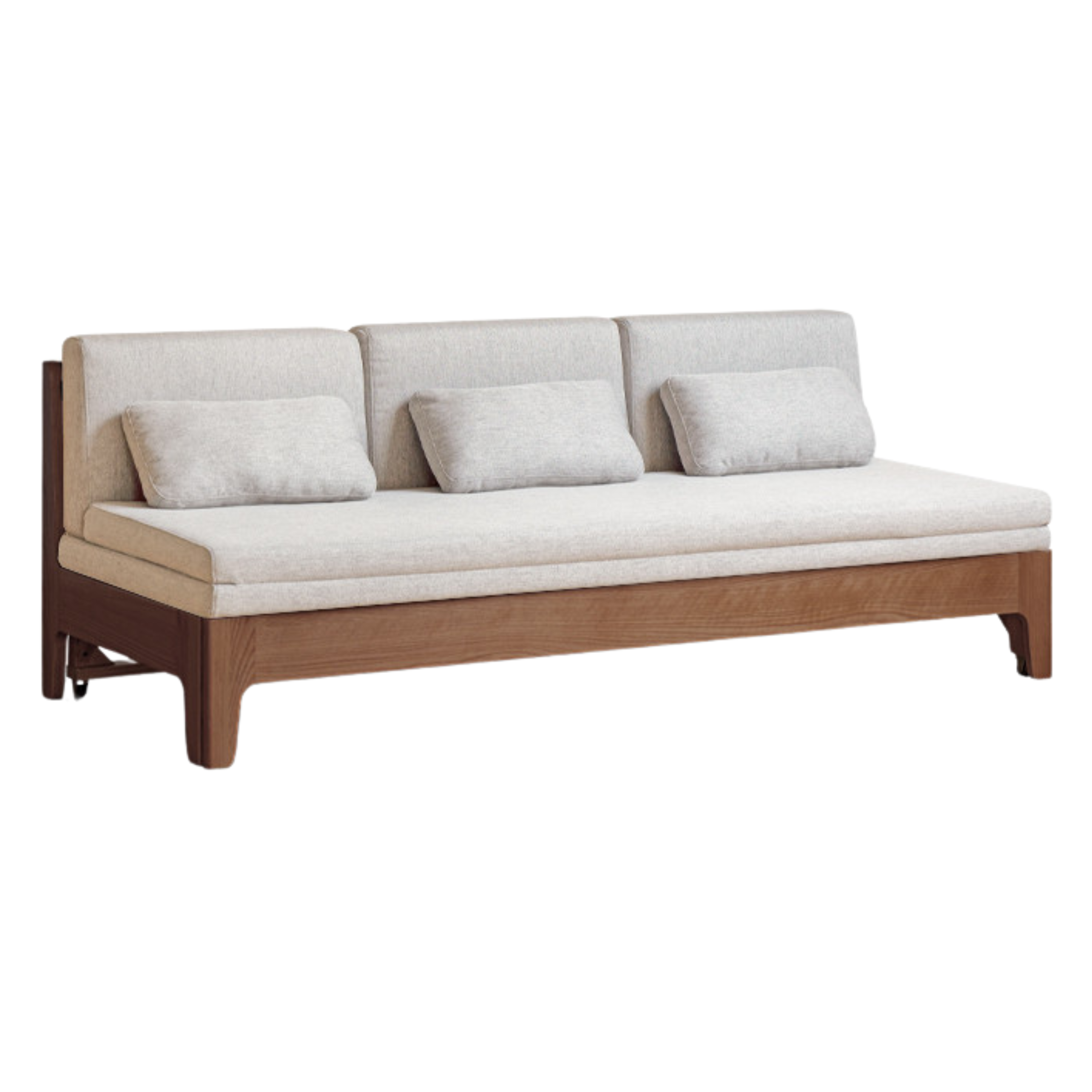 Oak Solid Wood Sleeper Sofa - Convertible Sofa Bed for Small Spaces, Guest Room & Living Room | Durable & Stylish Furniture for Home & Office