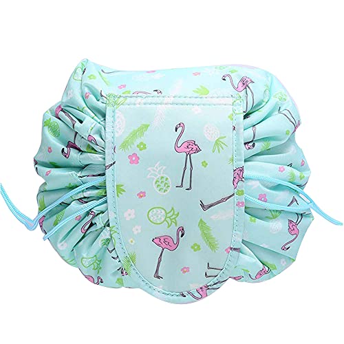 Round Toiletry Bag Pink Green
