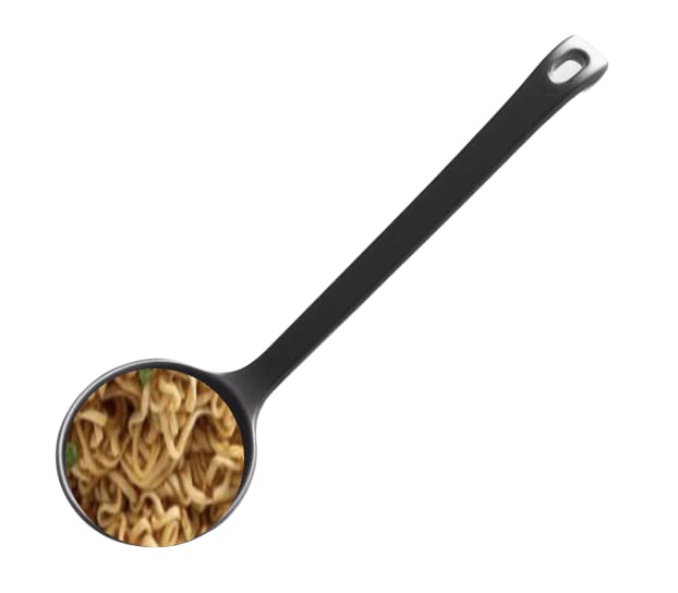 Melamine Japanese Ramen & Vietnamese Pho Noodle Soup Serving Spoon - 8.25 Inch Black Utensil Set (Pack of 288) - Perfect for Asian Restaurants, Home Kitchens & Food Service