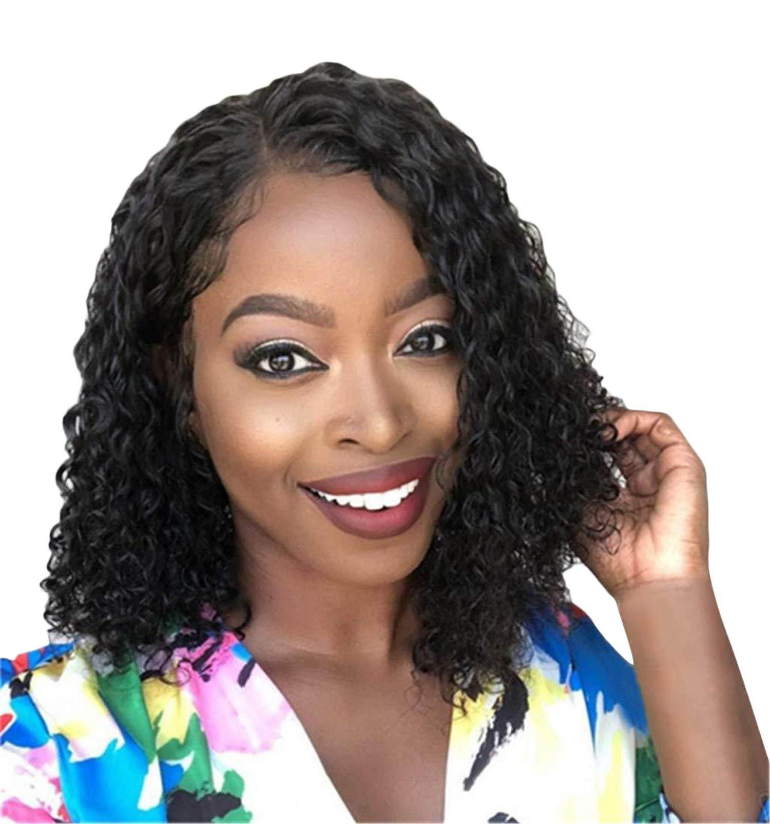 Andongnywell Short Curly Afro Wigs for Black Women - Heat Resistant Synthetic Hair Wig with Natural Look - Perfect for Daily Wear, Cosplay & Special Occasions