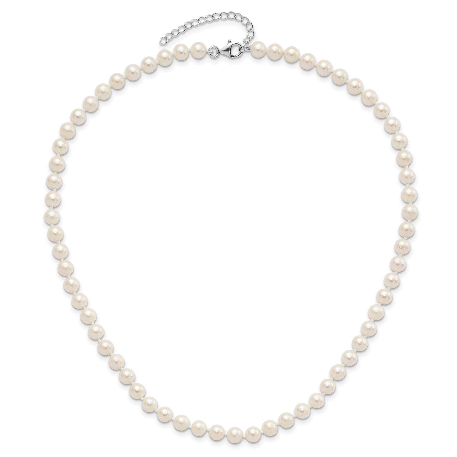 Elegant 6-7mm Freshwater Cultured Pearl Jewelry Set - Sterling Silver Necklace, Bracelet & Earrings for Women | Perfect for Weddings, Anniversaries & Special Occasions