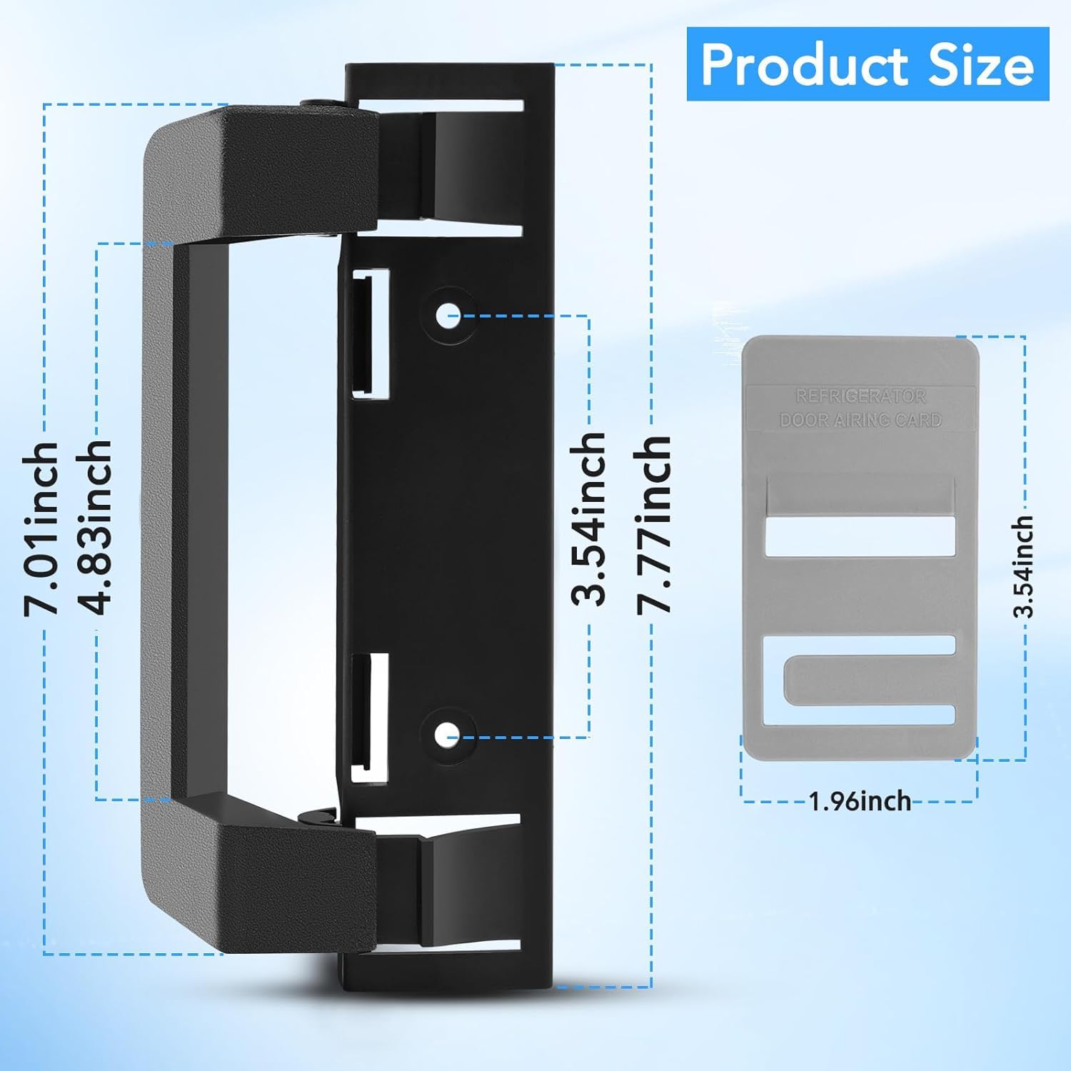 Replacement RV Refrigerator Door Handle for Dometic DM2672 DM2682 DM2872 DM2882 - 2 Pack Black Camper Fridge Handle Holder with Airing Cards | Perfect for RV, Travel Trailer & Motorhome Refrigerator Repair