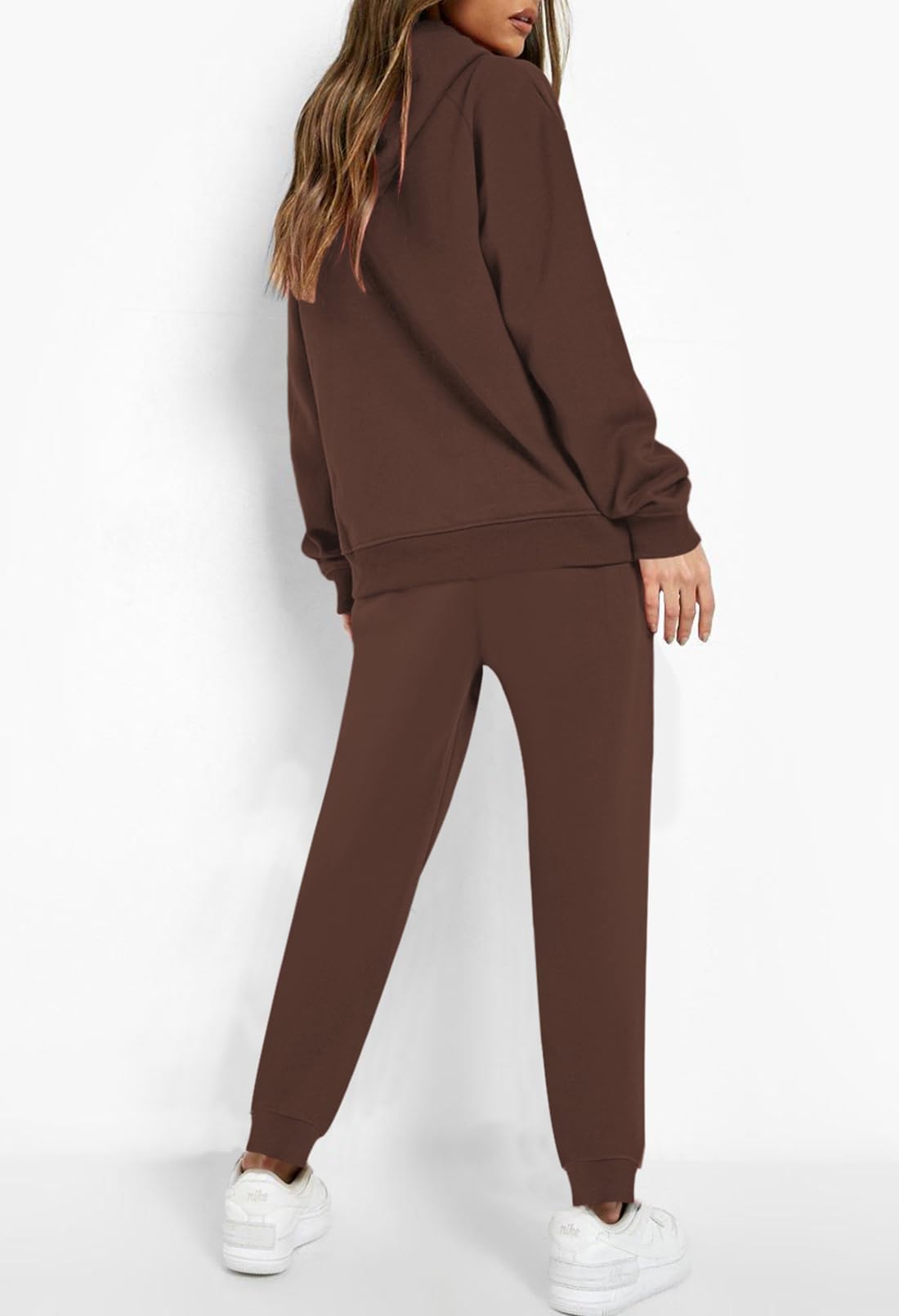 Fixmatti Women's Pullover Hoodie with Pockets & Jogger Sweatsuit Set - Soft Fleece Lounge Wear for Gym, Running, Yoga & Casual Outfits