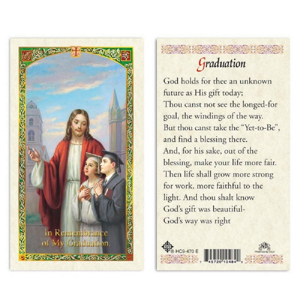 Religious Graduation Gifts - 25 Pack Jesus Prayer Cards for Graduates | Perfect for Commencement Ceremonies, Graduation Parties & Spiritual Blessings