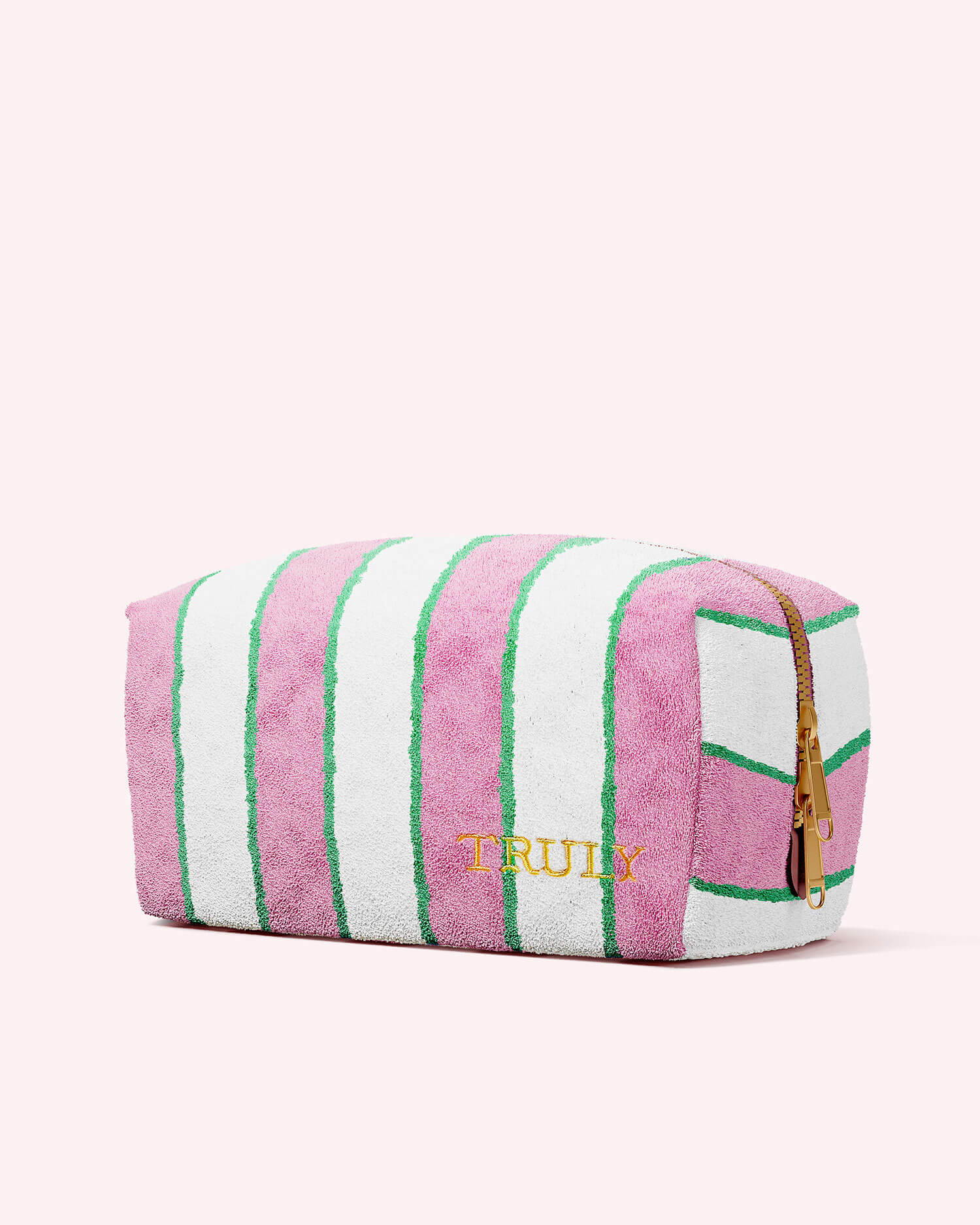 Truly Pink Terry Stripe Tote Bag - Stylish & Durable Cotton Beach Bag for Women - Perfect for Shopping, Gym & Travel Accessories
