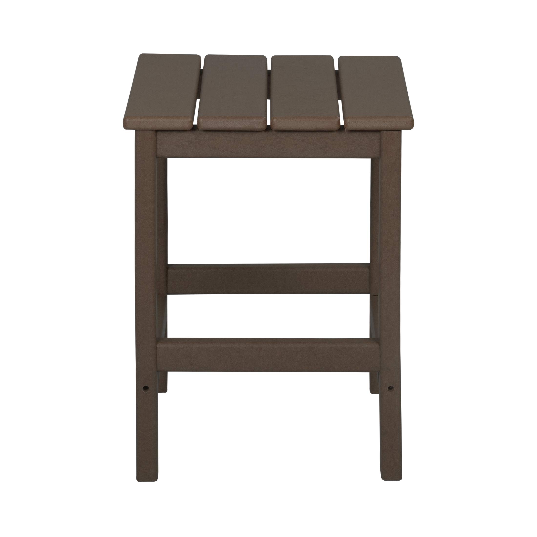 WestinTrends Malibu 3-Piece Outdoor Patio Furniture Set - All-Weather Poly Lumber Adirondack Coffee Table & 2 Side Tables - Dark Brown - Perfect for Poolside, Garden or Backyard Relaxation
