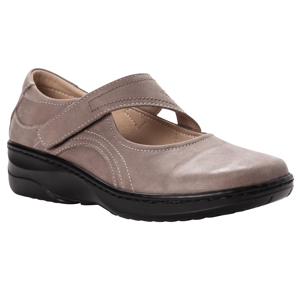 Propet Women's Golda Mary Jane Flats - Comfortable Slip-On Shoes for Work, Walking & Casual Wear | Orthopedic Support & Cushioned Insoles
