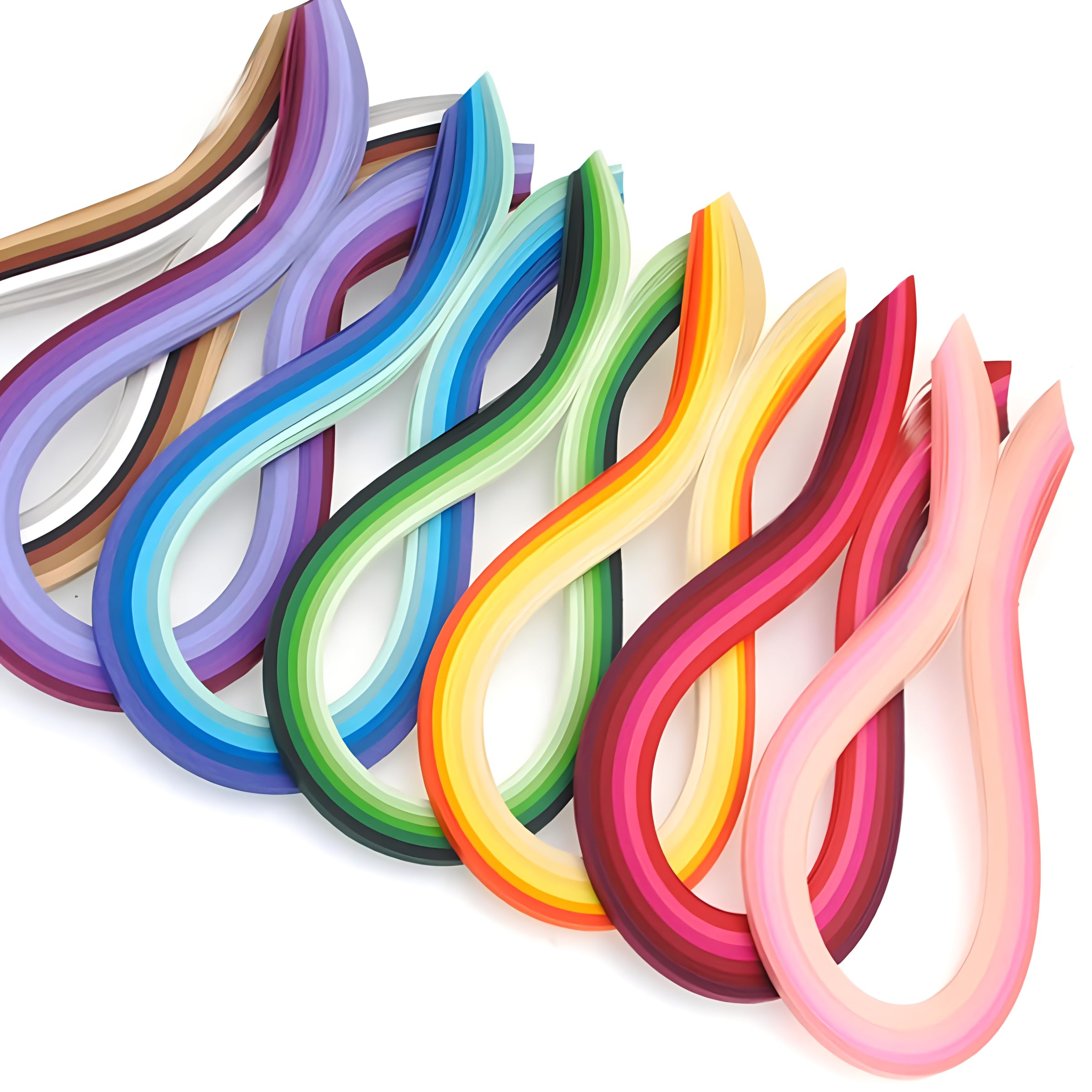 Rainbow Gradient Quilling Paper Strips 5mm x 21inch - 840pc Ombre Paper Craft Set for Beginners | DIY Greeting Cards, Scrapbooking & Home Decor