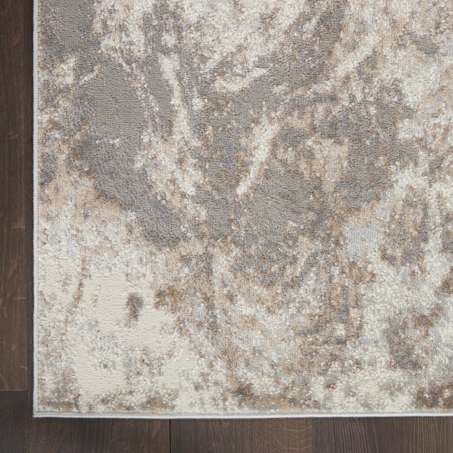 Nourison Elation Abstract Ivory Grey 7'10