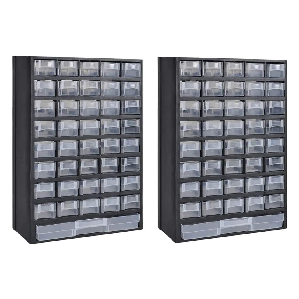 Aisifx 41-Drawer Plastic Storage Cabinet & Tool Box Set of 2 - Perfect for Workshop, Garage, Office & Craft Room Organization