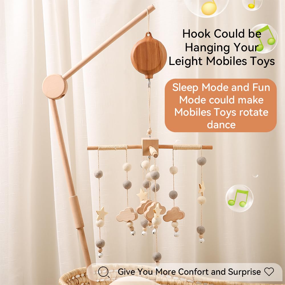 Baby Bed Mobile Music Box with 35 Melodies - Perfect for Nursery & Crib Decor