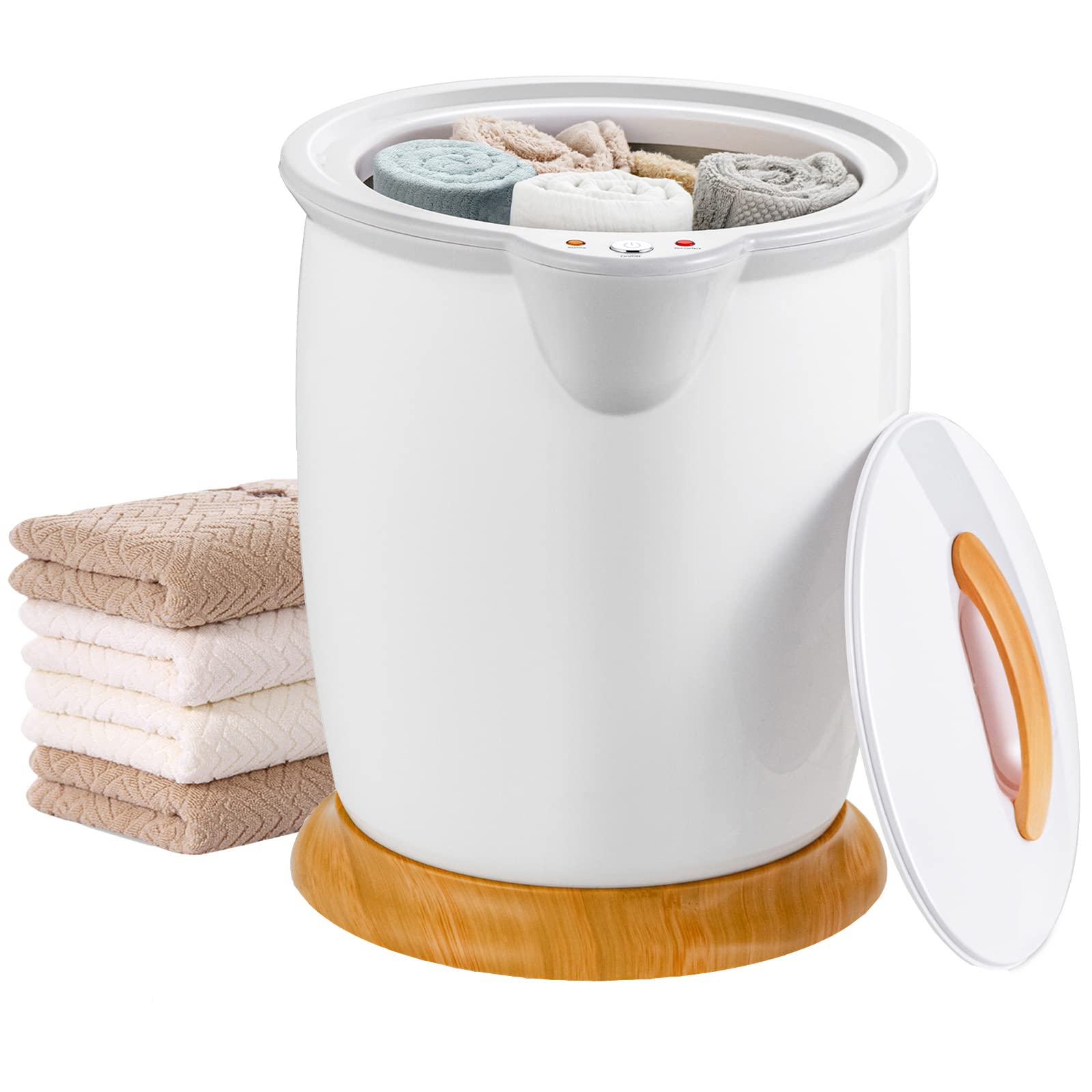 Giantex 20L Large Electric Towel Warmer Bucket with Fragrance Holder & Auto Shut Off - Heated Towel Warmer for Bathroom, Spa, Salon - Fits 2 Oversized 40