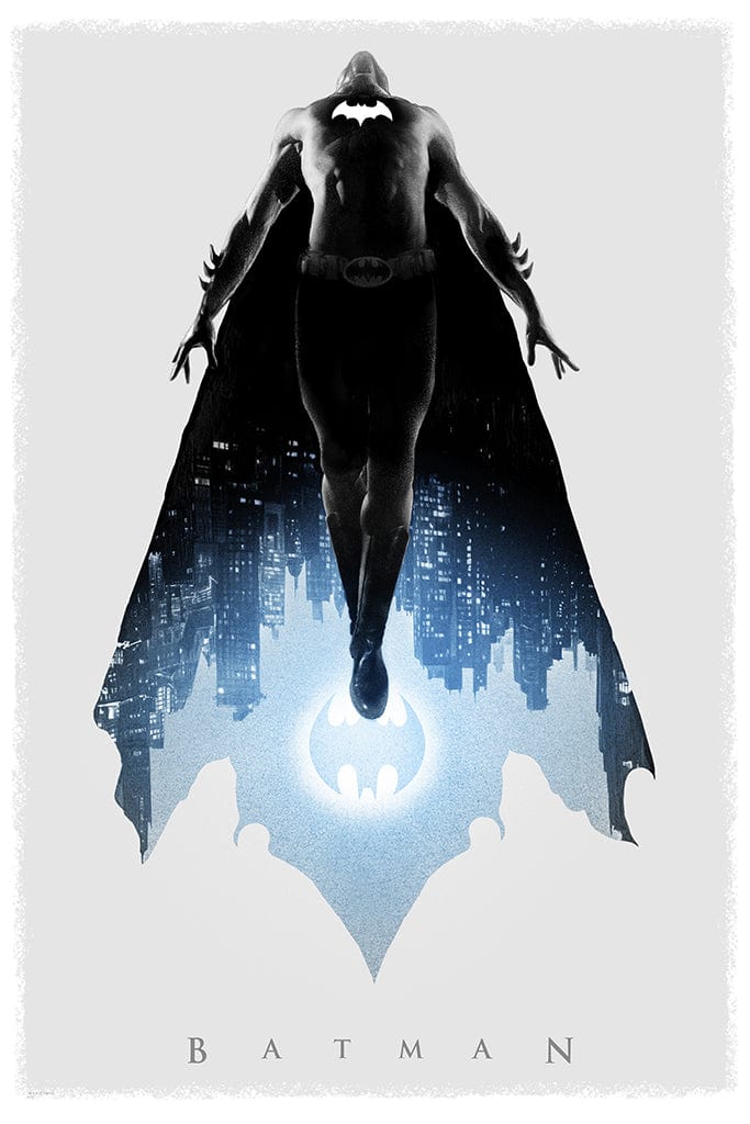 Batman Screenprinted Poster - Premium DC Comics Wall Art for Home, Office & Gamer Room Decor
