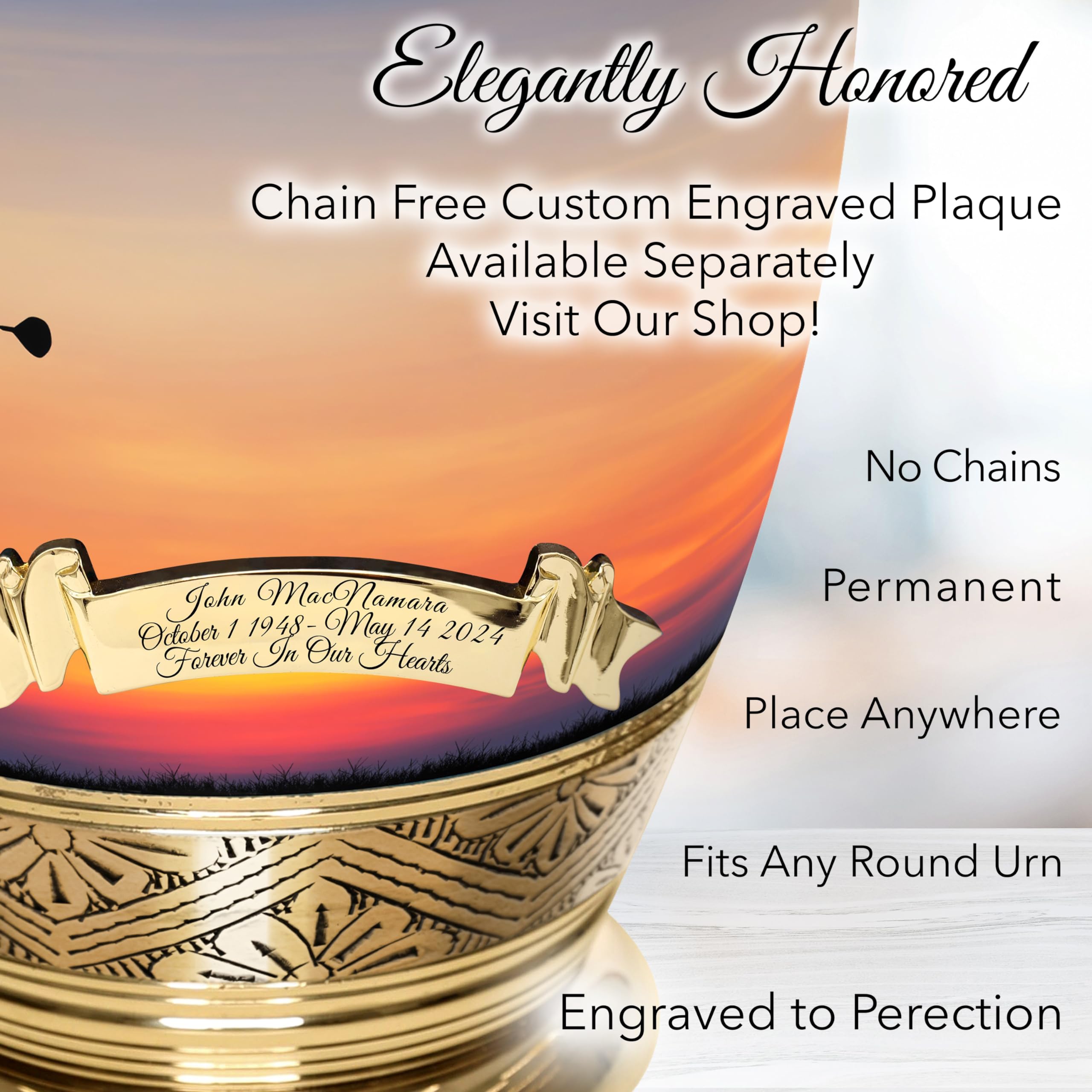 Personalized Golf Themed Cremation Urn for Adult Male Ashes - Handcrafted Large Decorative Urn for Human Ashes - Perfect Memorial for Golf Lovers & Funeral Display