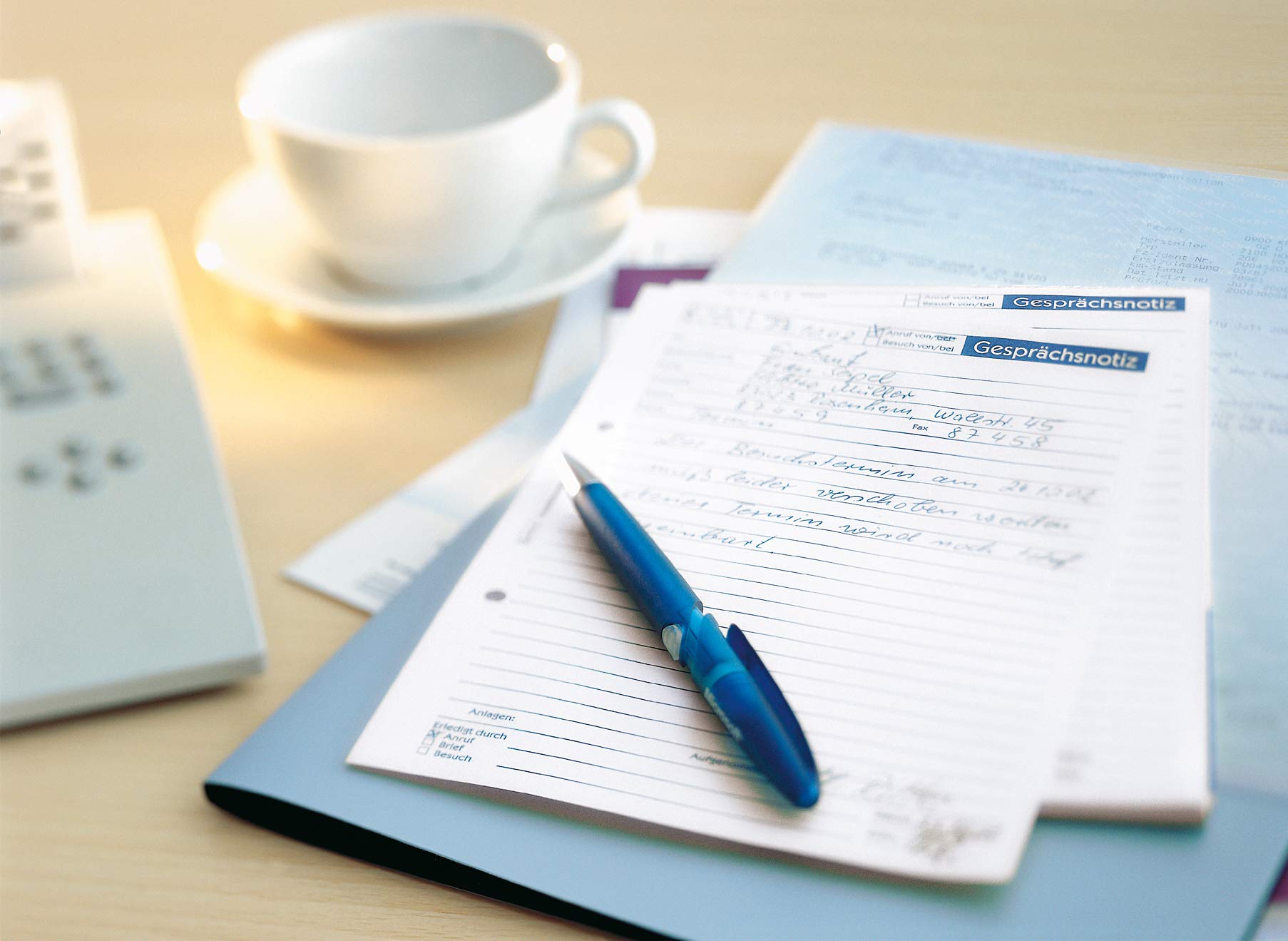 Avery Dennison Zweckform 1014 Call Notebook - Professional Interview Notes, White - Perfect for Business Meetings, Client Calls & Office Organization