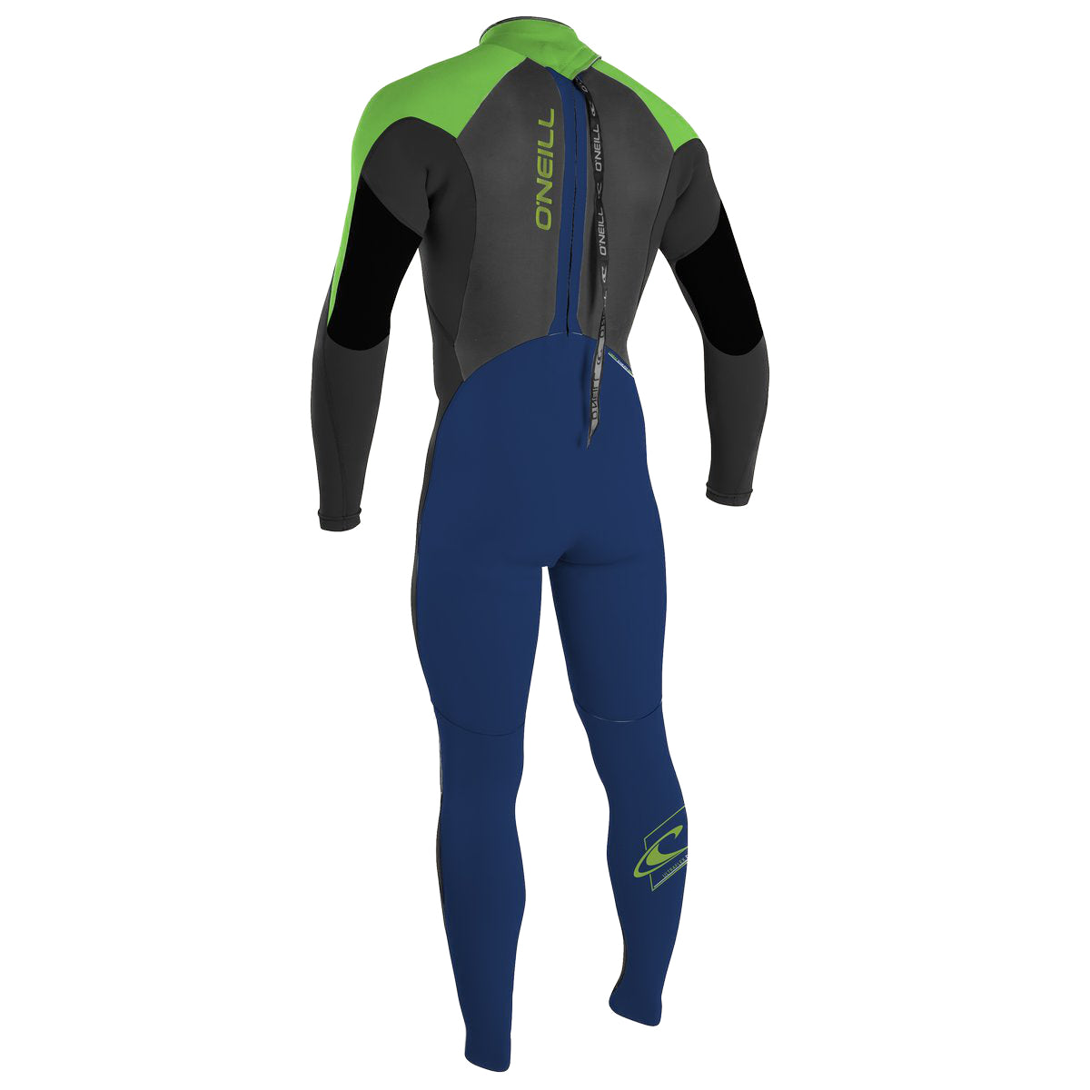O'Neill Epic 4/3 Youth Full Back Zip Wetsuit - Navy/Black/Neon - Surfing, Diving & Water Sports Gear for Kids